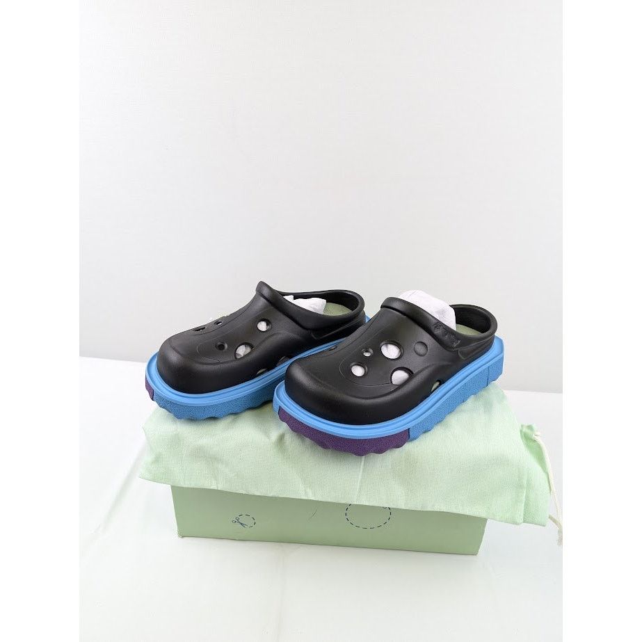 Off-White o1rshd1 Sponge Sole Meteor Slippers in Black / Blue Size US 8 / EU 41 - 16 Thumbnail