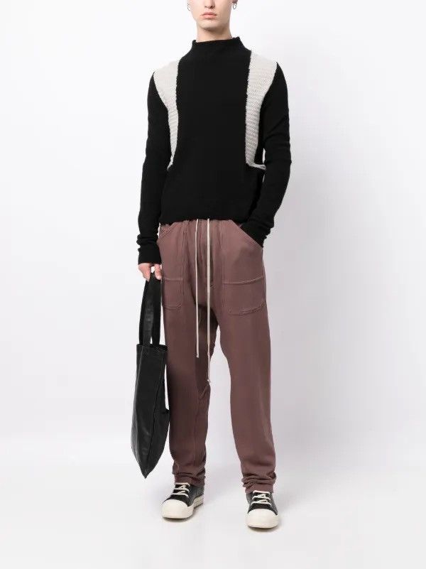 Rick Owens Rick Owens DRKSHDW Mauve drawstring-waistband track pants XL Size US 40 / EU 56 - 1 Thumbnail