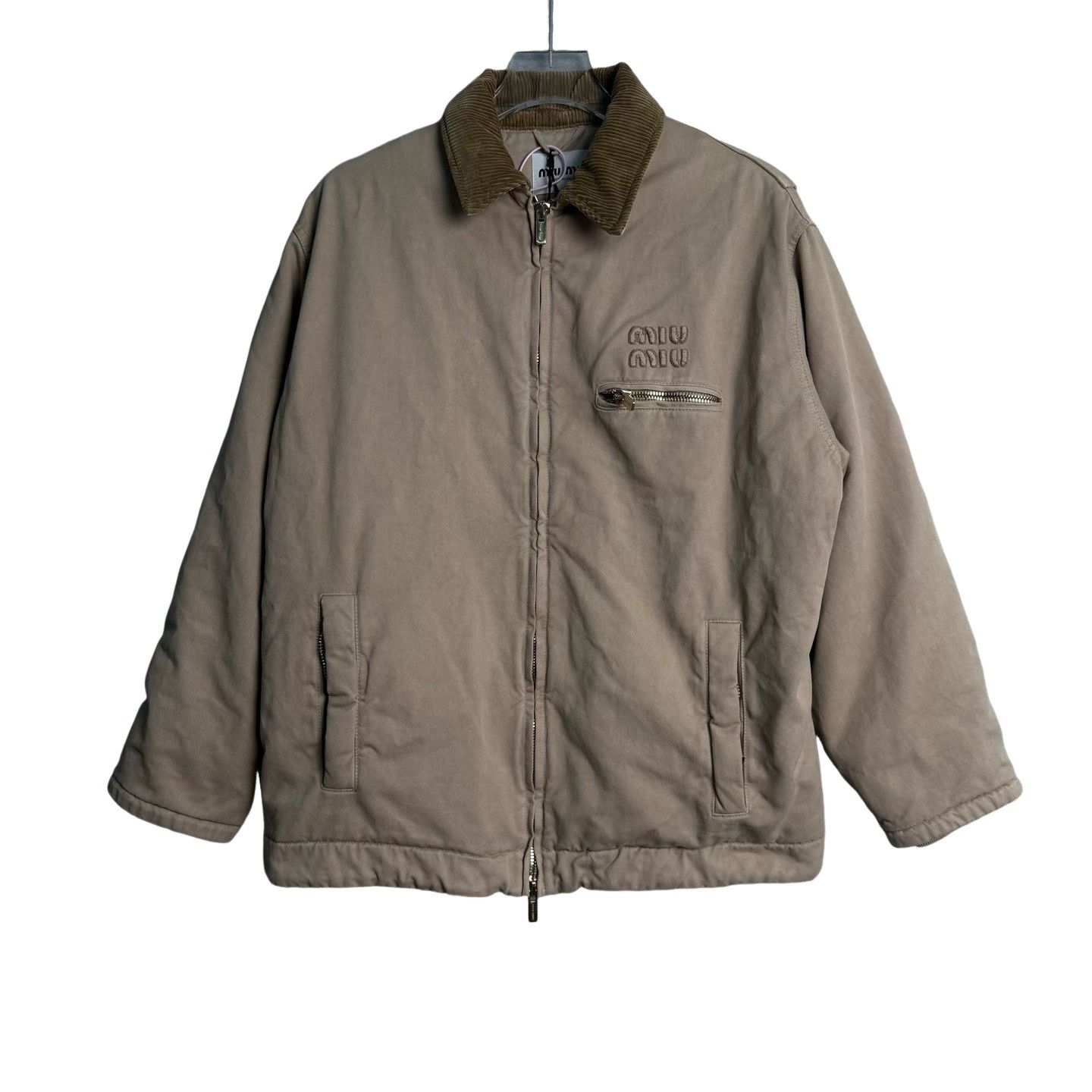 Miu Miu Miu Miu Corduroy Collar Work Jacket 40 Size S / US 4 / IT 40 - 1 Thumbnail