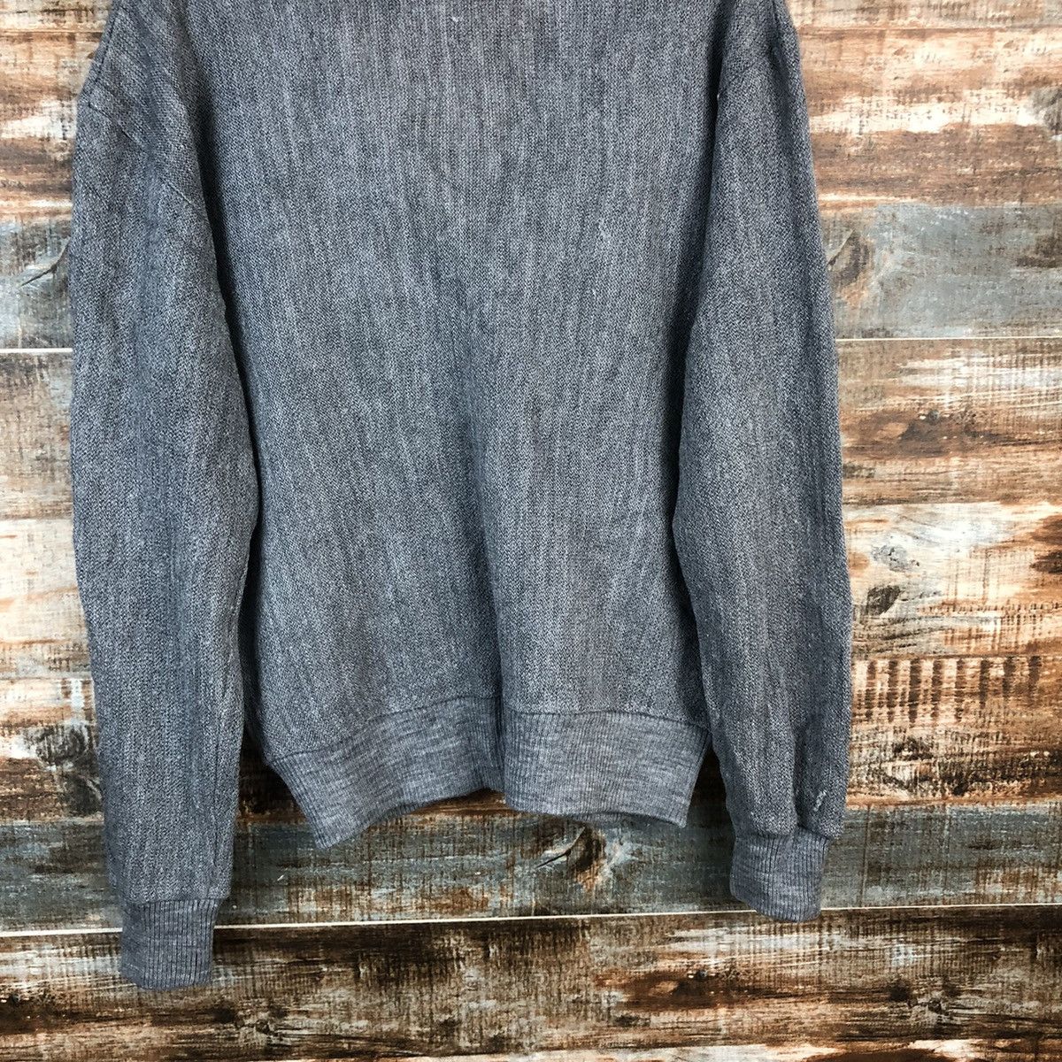 Japanese Brand DL Crocodille vintage Gray Cardigan Knitwear #C604 Size US M / EU 48-50 / 2 - 15 Thumbnail