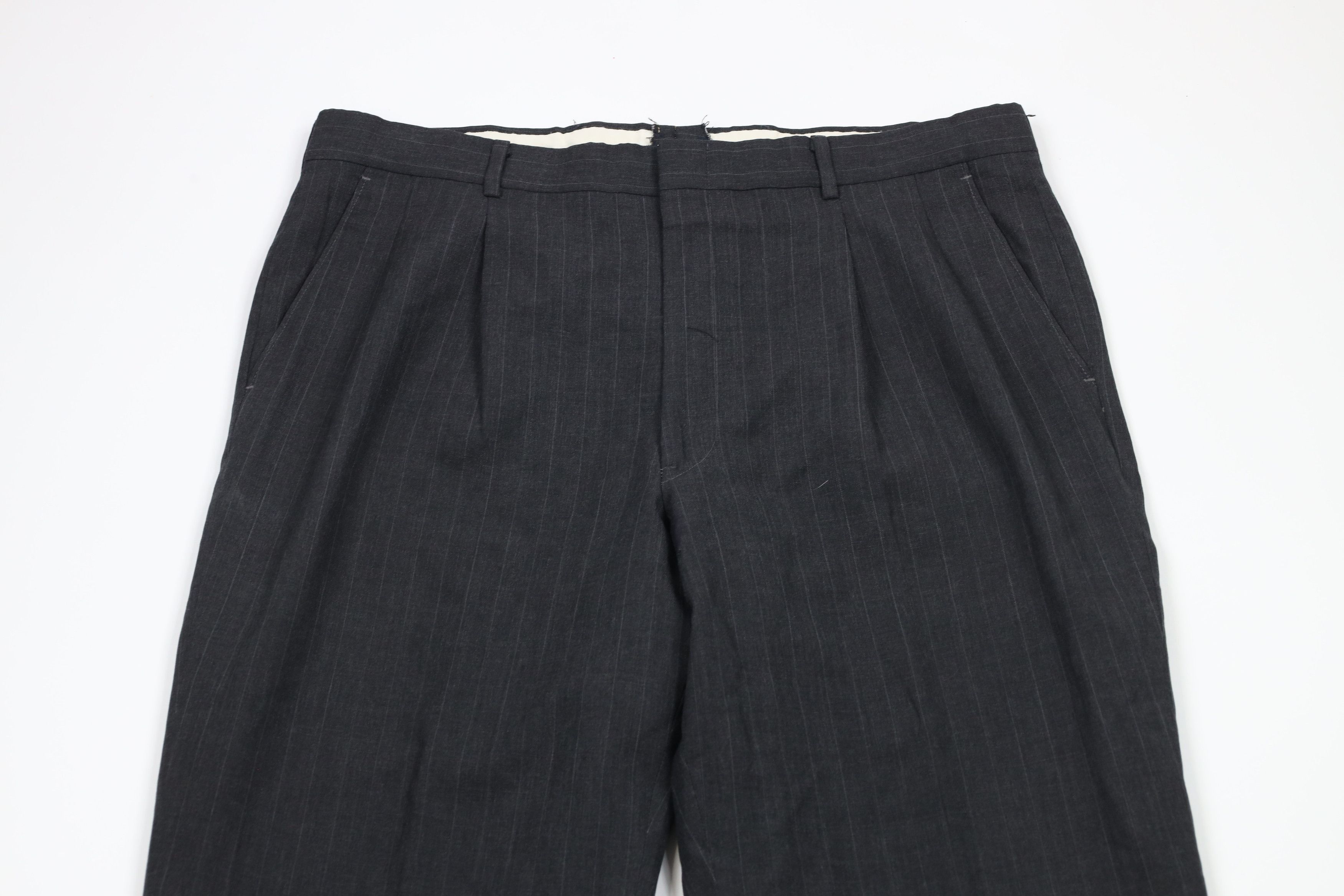 Vintage Vintage 70s Streetwear Pleated Cuffed Wide Leg Chino Pants Size US 36 / EU 52 - 2 Thumbnail