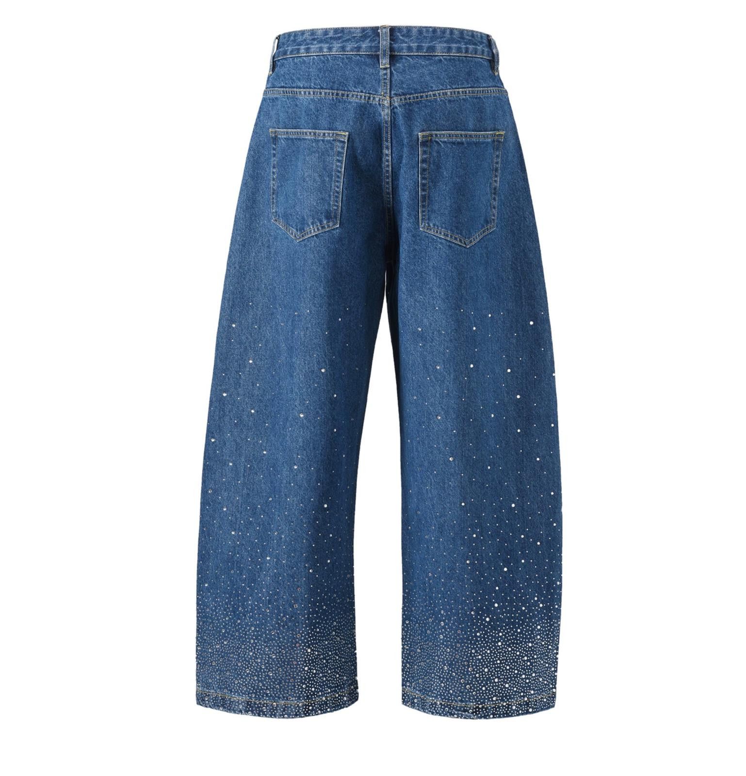 Japanese Brand Rhinestone Embellished Jeans with Cascade Pattern Size US 32 / EU 48 - 11 Thumbnail