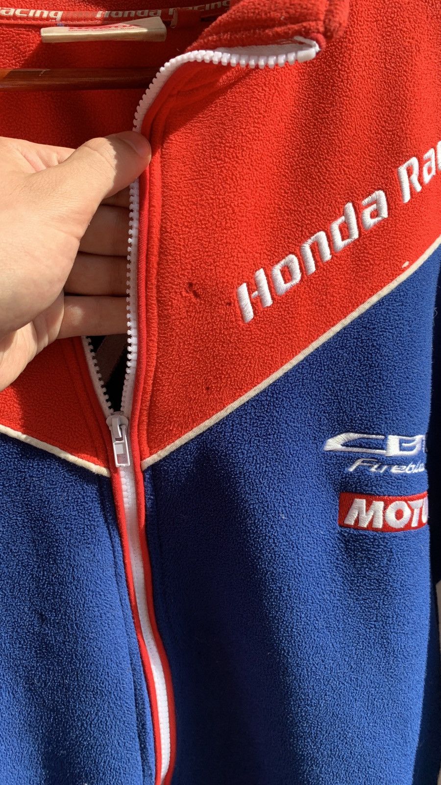Honda × Japanese Brand 🔥Vintage Honda Racing Fleece Jacket Size US L / EU 52-54 / 3 - 6 Thumbnail