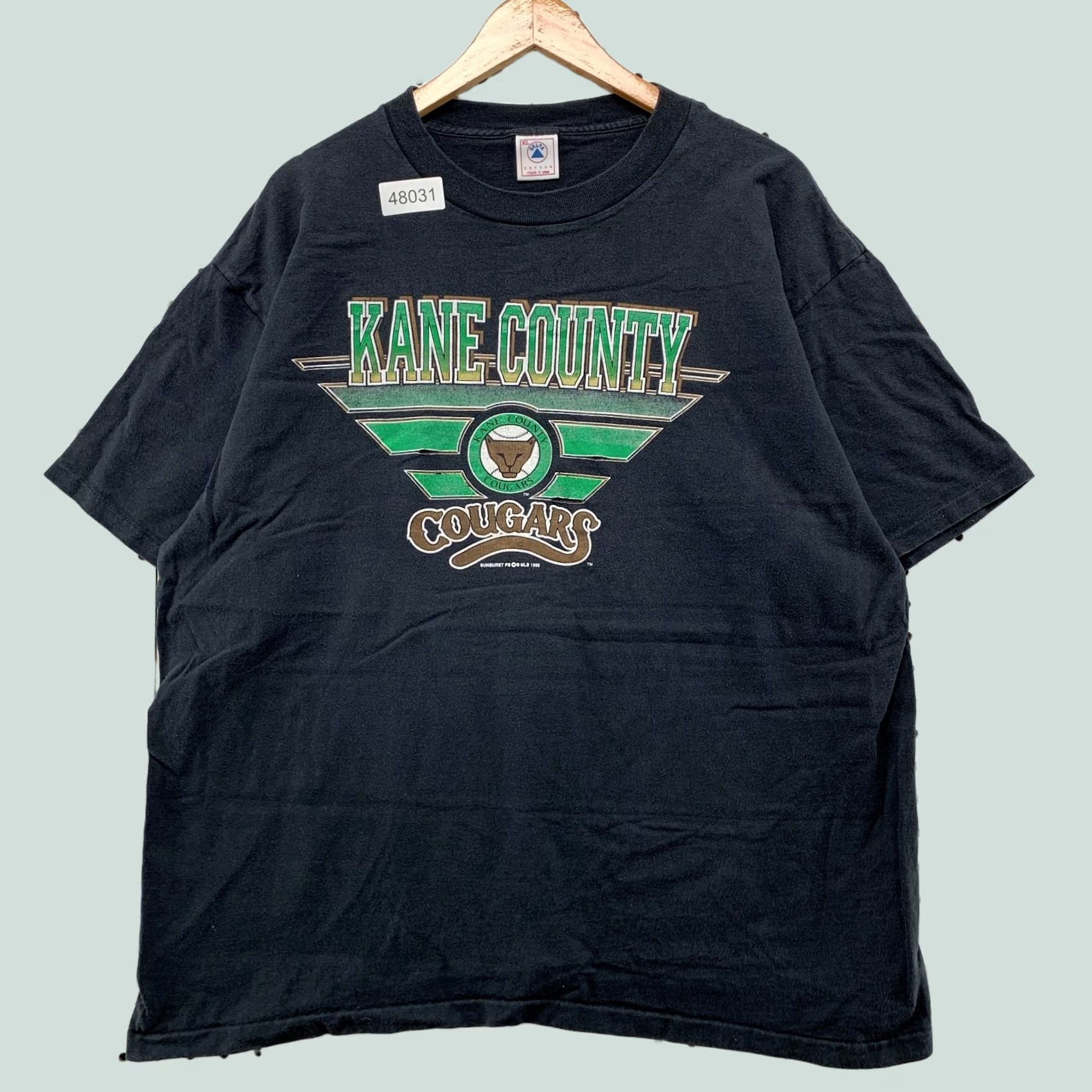 Delta VINTAGE Kane County Cougars T Shirt Mens XL Black 80s 90s Baseball Delta Shirt Size US XL / EU 56 / 4 - 1 Thumbnail