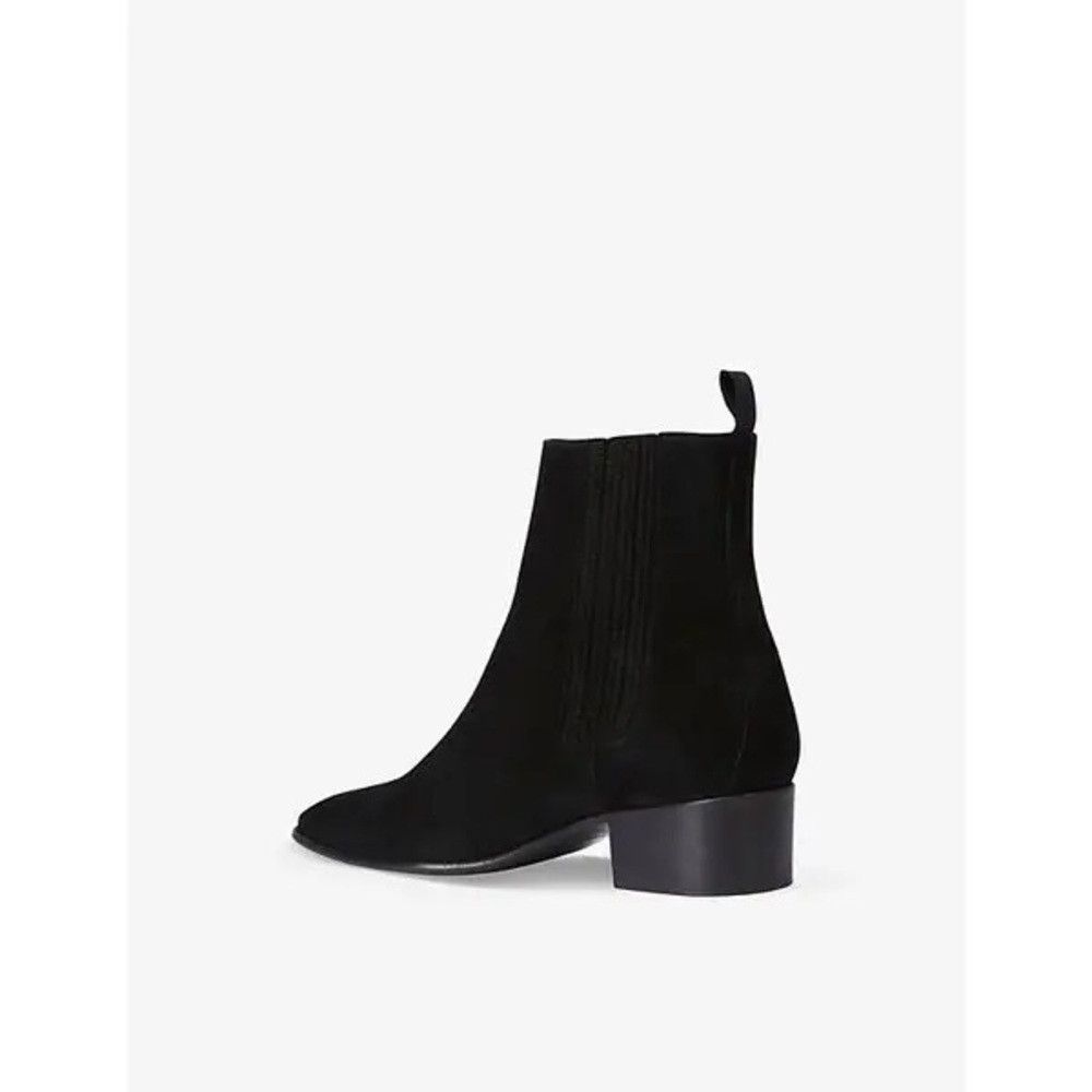 The Kooples The Kooples Suede Heeled Cowboy Chelsea Ankle Boots Black Size US 8 / IT 38 - 3 Thumbnail
