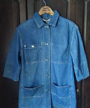 DKNY Vintage DKNY Jeans Denim Chore Coat Jacket Size US M / EU 48-50 / 2 - 2 Thumbnail