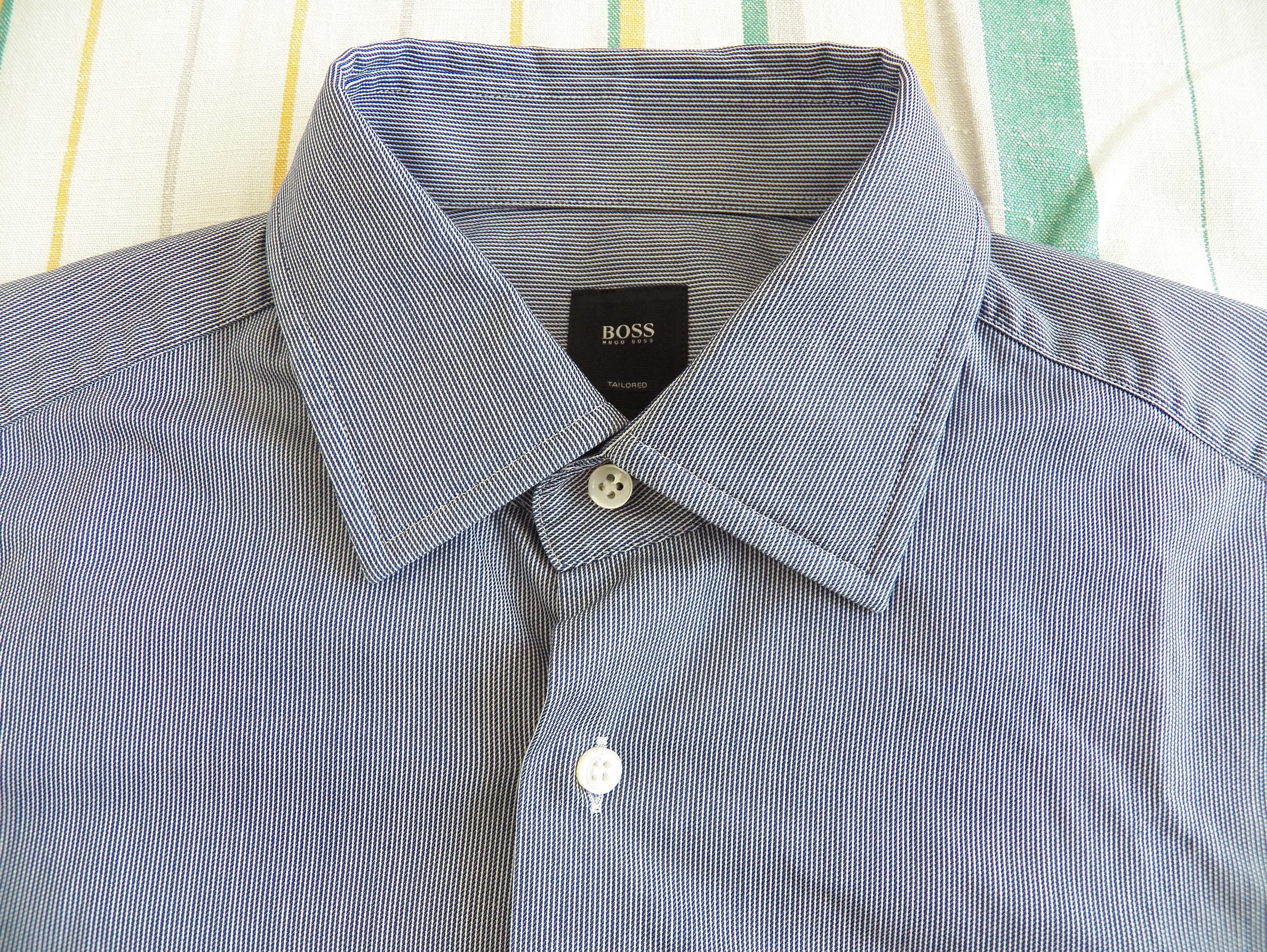 Hugo Boss Hugo Boss Tailored Mens Dress Shirt Size 39 15.5 Pinstripe Size 40R - 6 Thumbnail