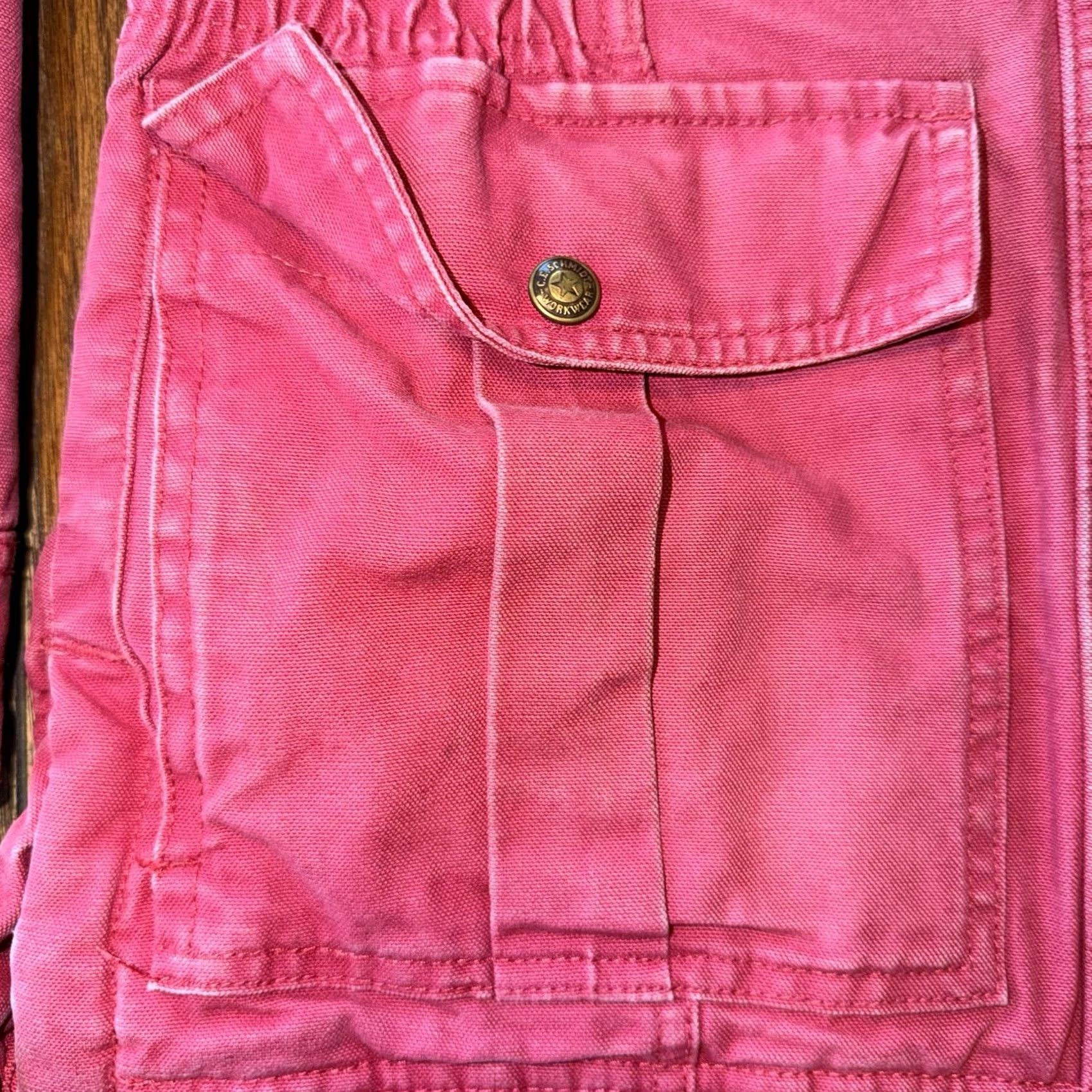 Vintage VINTAGE C.E. SCHMIDT WORKWEAR Red Canvas Jacket Coat Small Removable Hood Womens Jacket Size S / US 4 / IT 40 - 5 Thumbnail