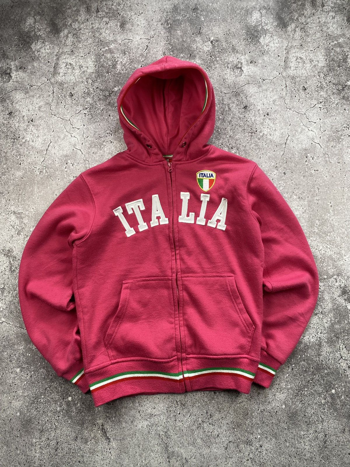 Vintage Rare Y2K Italia Pink Blokecore zip hoodie rare jersey Size US XS / EU 42 / 0 - 1 Thumbnail