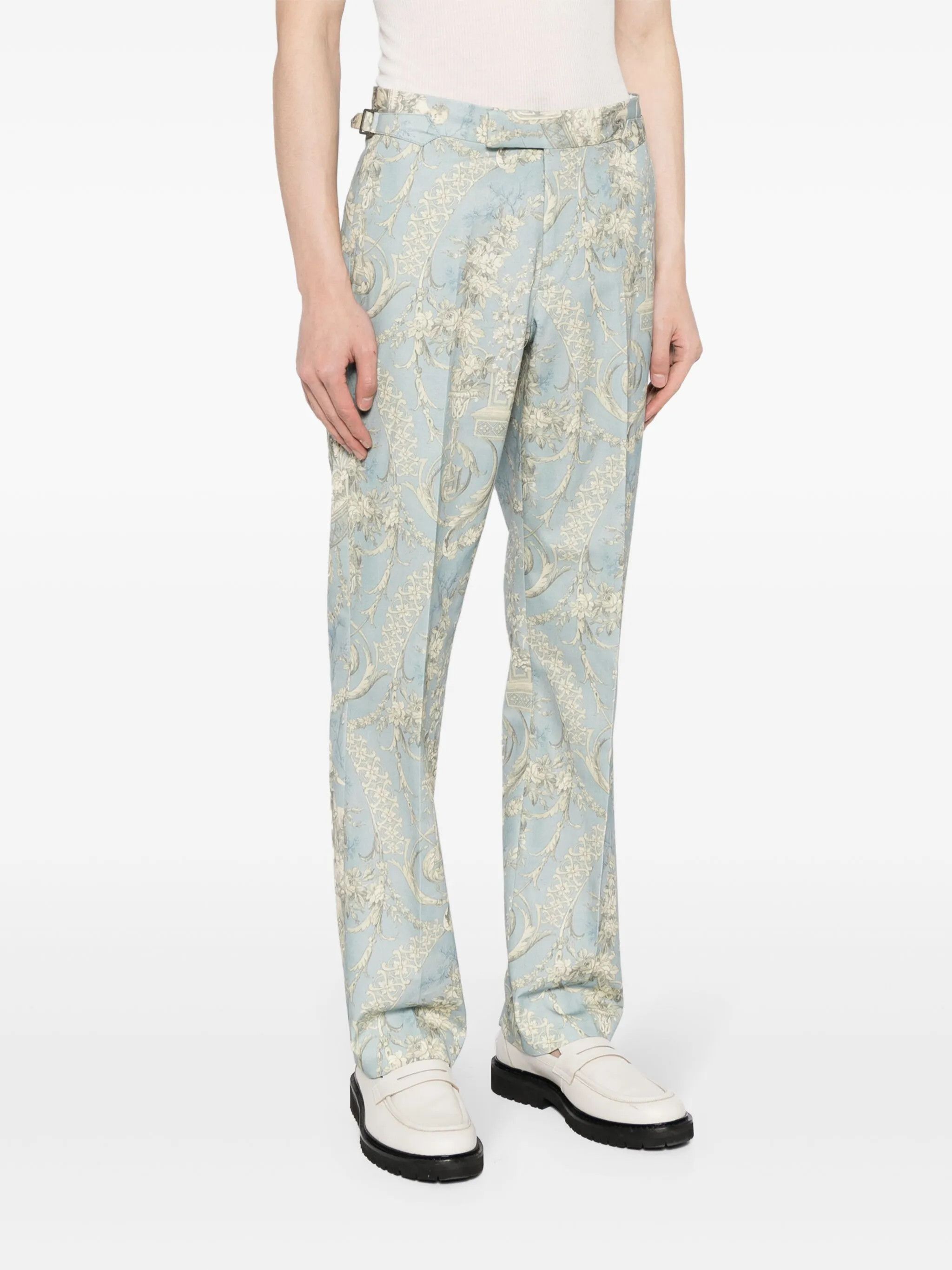 Vivienne Westwood o1f1d3z0525 Sang Trousers in Light Blue/Gold Size US 36 / EU 52 - 3 Thumbnail