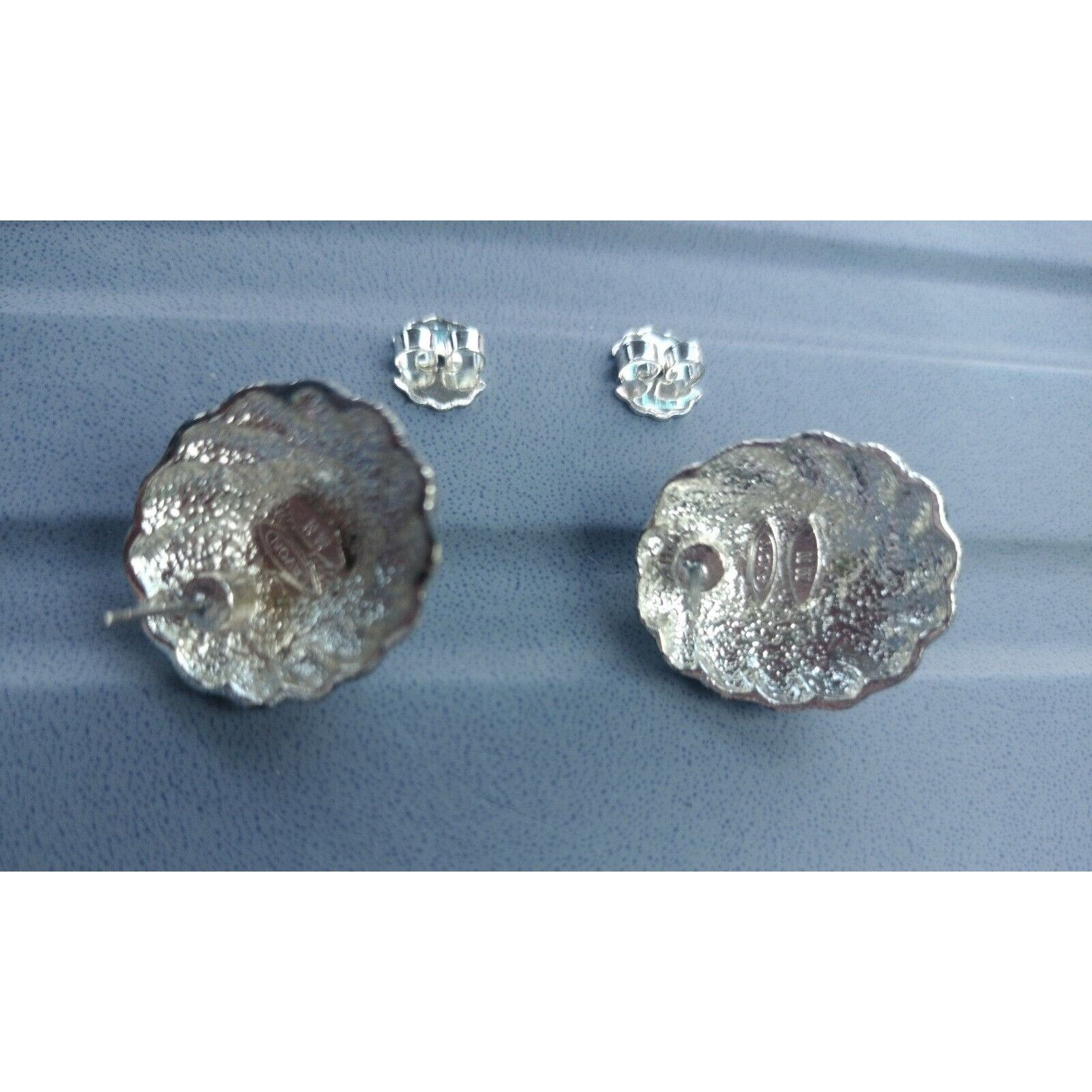 Vintage Avon Vintage Necklace Earrings Set Bold Amethyst Button Silv Size ONE SIZE - 11 Thumbnail