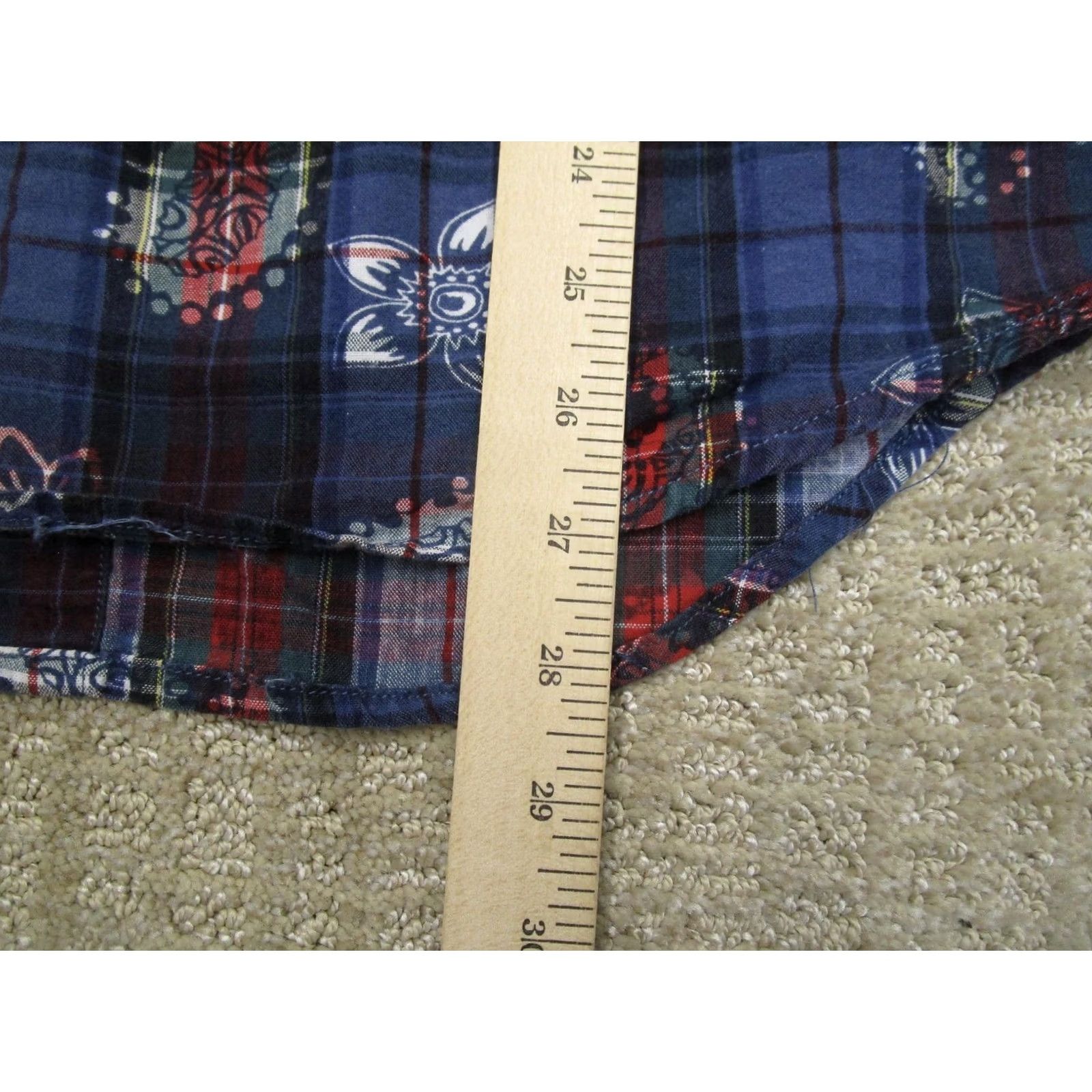 Guess VINTAGE GUESS Shirt Mens M Blue Paisley 90s Long Sleeve Cotton Button-Up Size US M / EU 48-50 / 2 - 6 Thumbnail