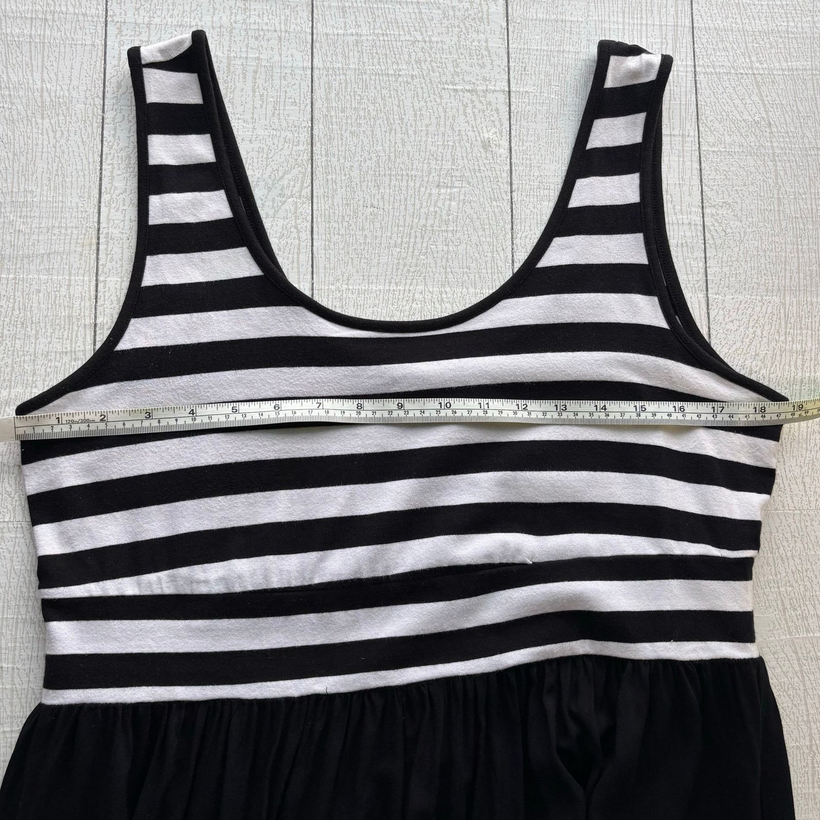 Other Torrid Black and White Striped Knit Thick Strap Tank Dress Size XL / US 12-14 / IT 48-50 - 7 Thumbnail