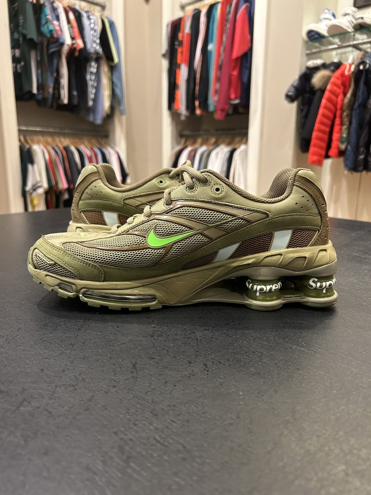 Nike × Supreme Nike X Supreme Shox Ride 2 SP ‘Olive’ Size US 8.5 / EU 41-42 - 3 Thumbnail