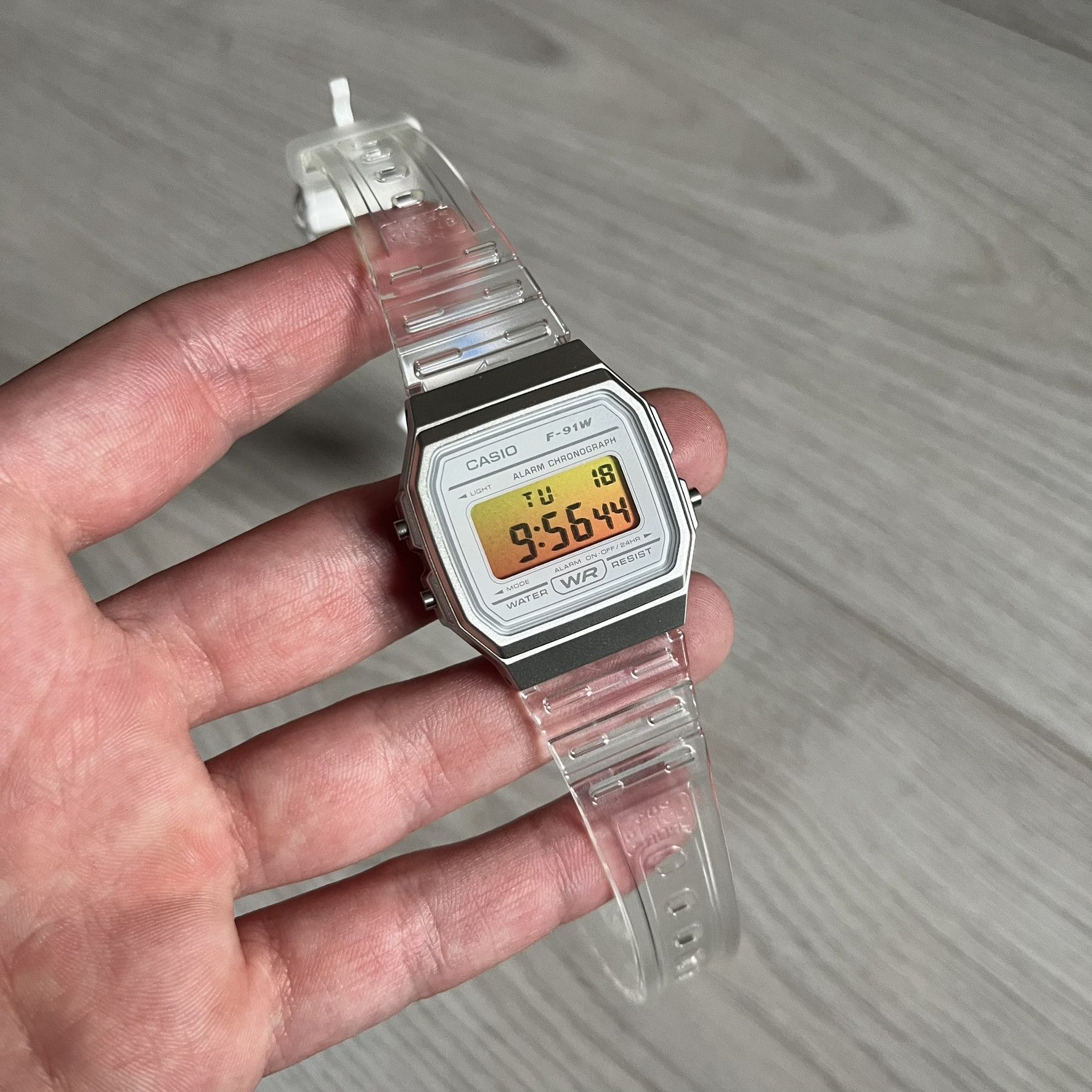 Casio Casio F-91W "Golden Hour" Yellow & Clear Digital Watch Size ONE SIZE - 2 Thumbnail
