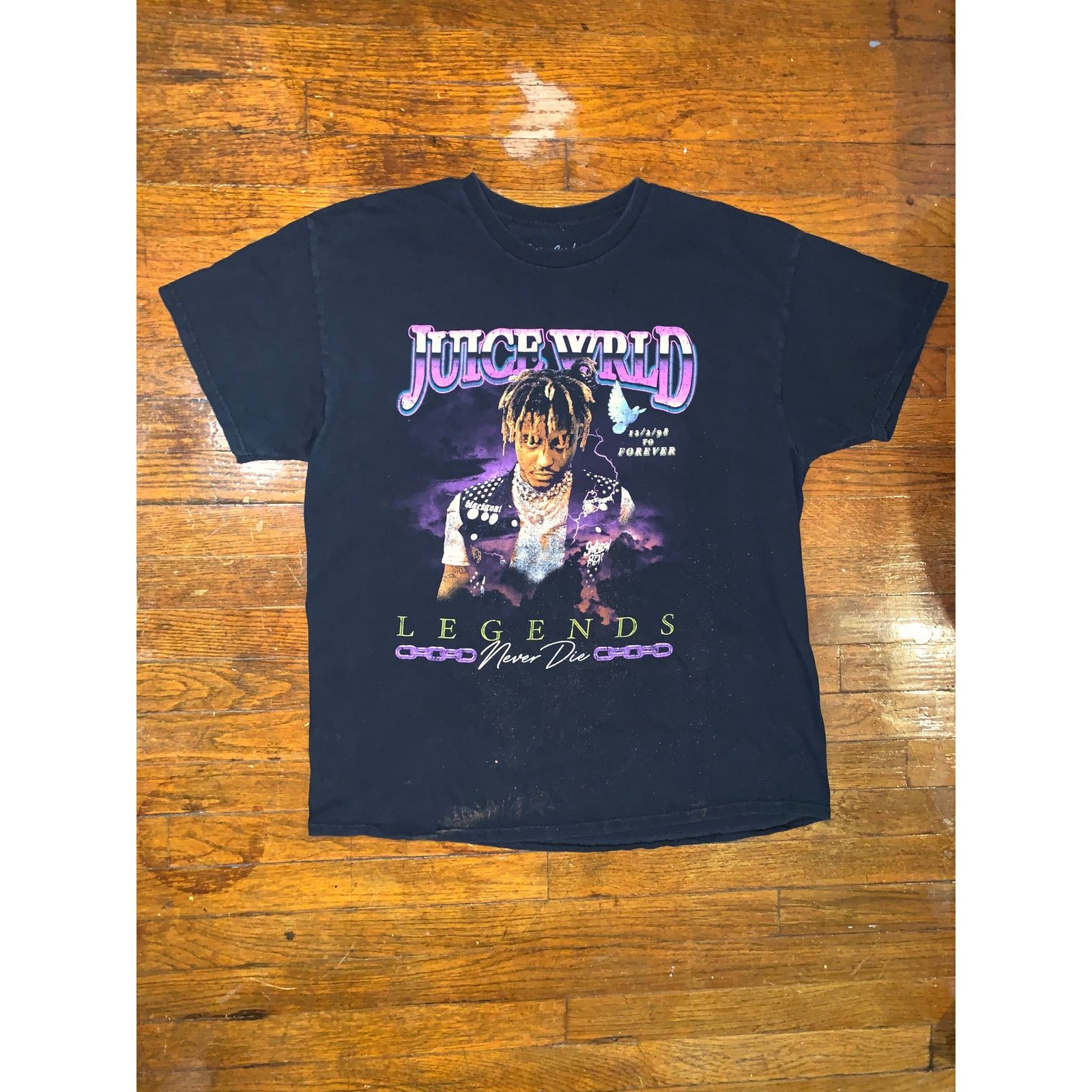 Band Tees Juice WRLD Legends Never Die T Shirt XL Black Memorial Tee Size US XL / EU 56 / 4 - 1 Thumbnail