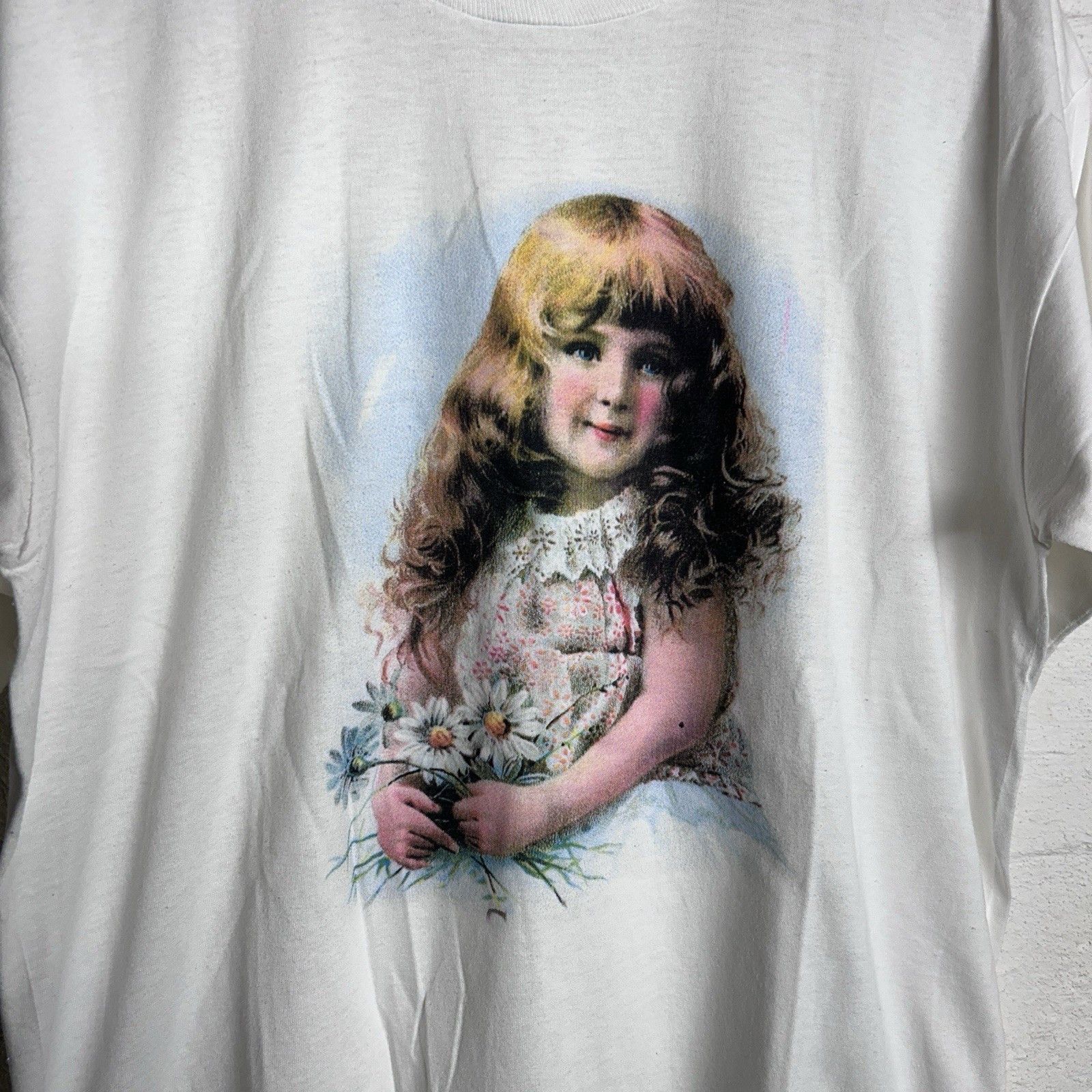 Fruit Of The Loom Vintage 90’s Photo Art Doll T-Shirt Size Large Size US L / EU 52-54 / 3 - 2 Thumbnail