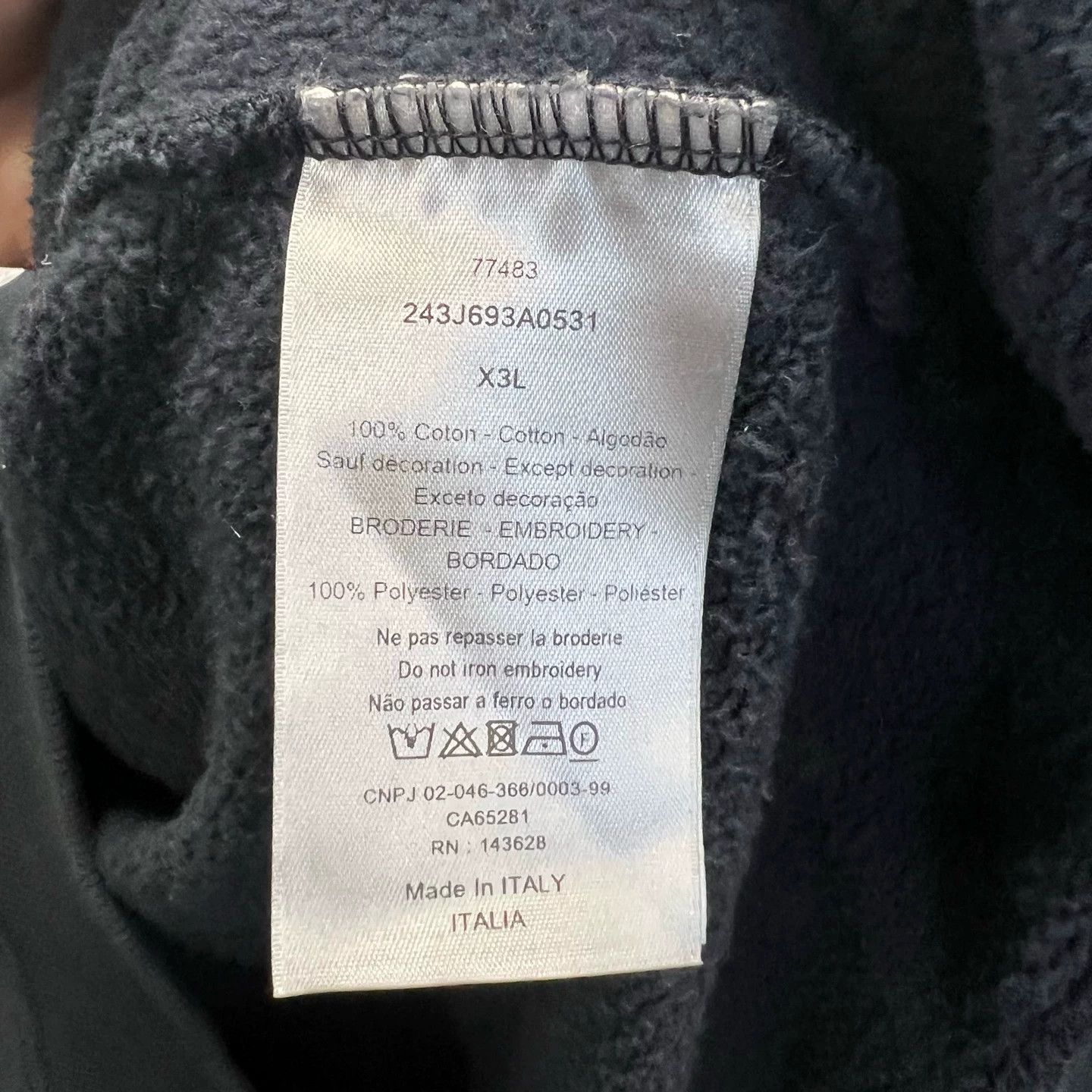 Dior Dior Embroidered Logo Sweatshirt 3XL Size US XXL / EU 58 / 5 - 4 Thumbnail