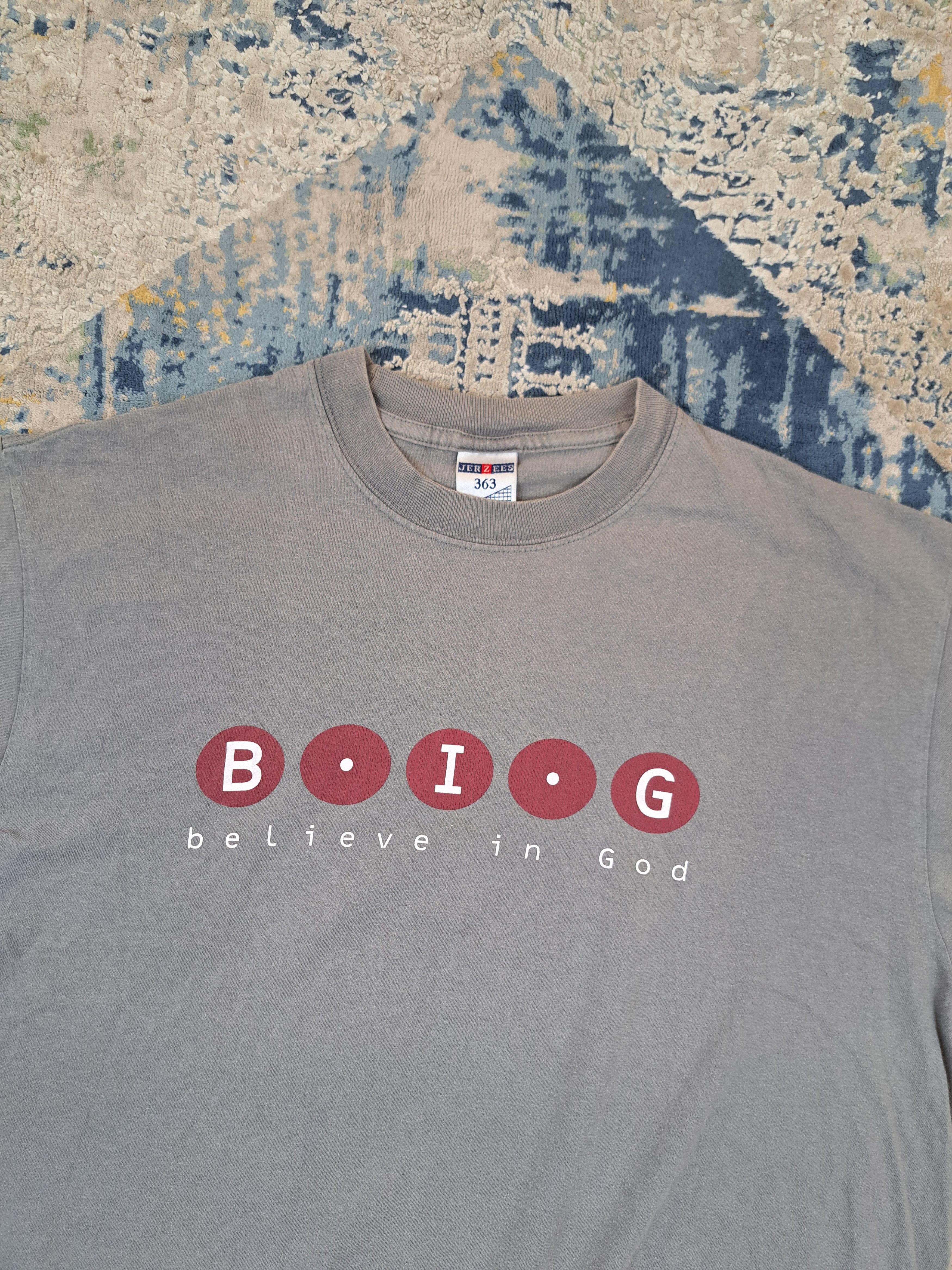 Vintage Vintage 90s B.I.G. Believe In God Cropped Tee Jesus Christ Size US L / EU 52-54 / 3 - 2 Thumbnail