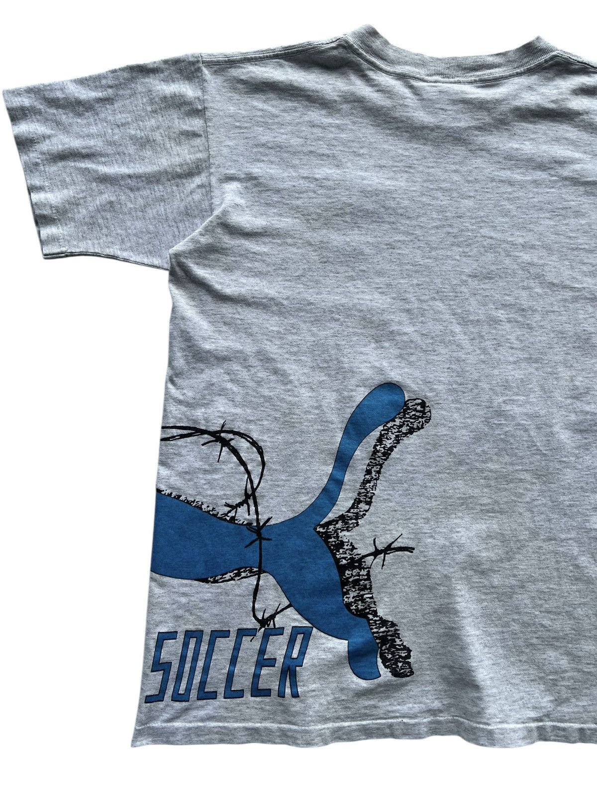 Puma 🔥Vintage 1980’s Puma Turnit On Street Soccer T-Shirt Size US M / EU 48-50 / 2 - 14 Thumbnail