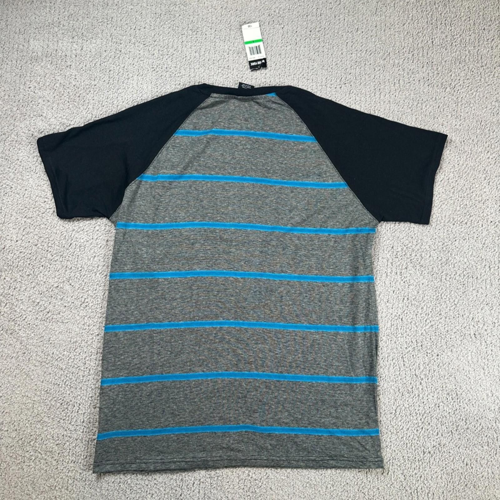 Zoo York Zoo York Mens Large Gray Blue Stripe Raglan T Shirt Tee NWT Size US L / EU 52-54 / 3 - 3 Thumbnail