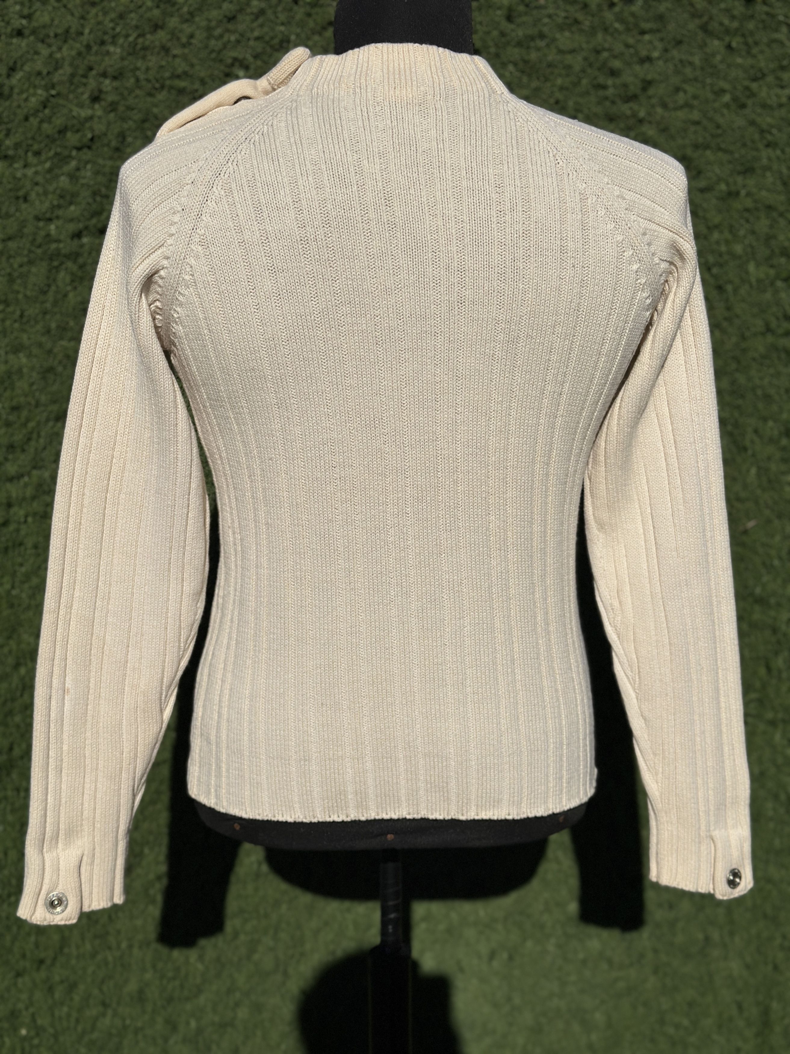 Hermes Hermès Wool Ribbed Button Collar Sweater Slim Fit Size L Size US L / EU 52-54 / 3 - 12 Thumbnail