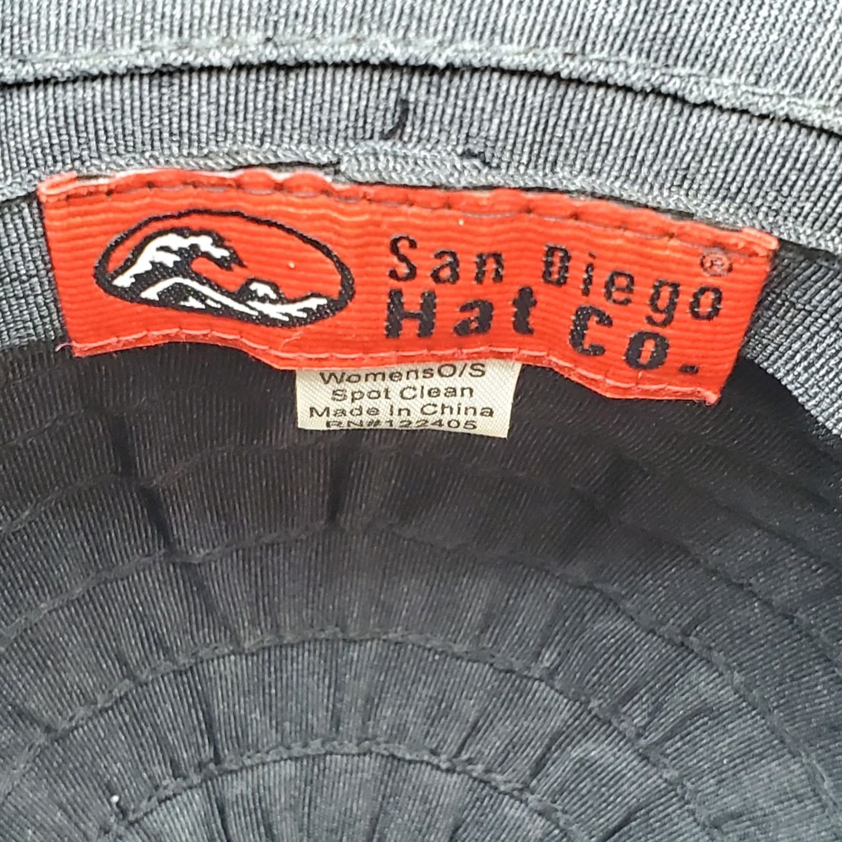 Vintage San Diego Hat Co. Womens Sun Hat Black Ribbon Wide Brim OSFM Packable Lightweight UPF Protection Summer Beach Outdoor Women's Size ONE SIZE - 8 Thumbnail