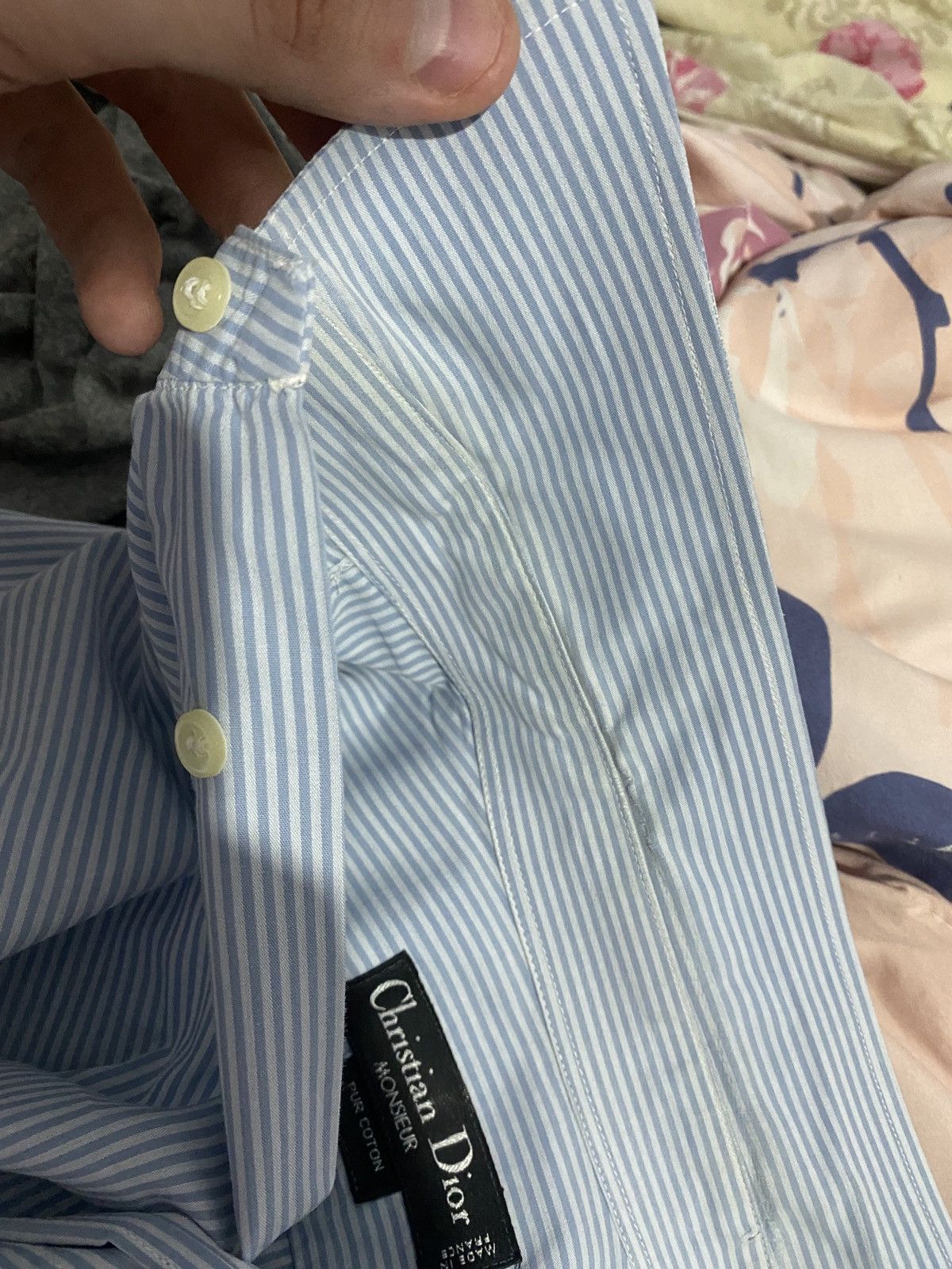 Christian Dior Monsieur Vintage Christian Dior monsieur stripped shirt button up Size US XL / EU 56 / 4 - 10 Thumbnail