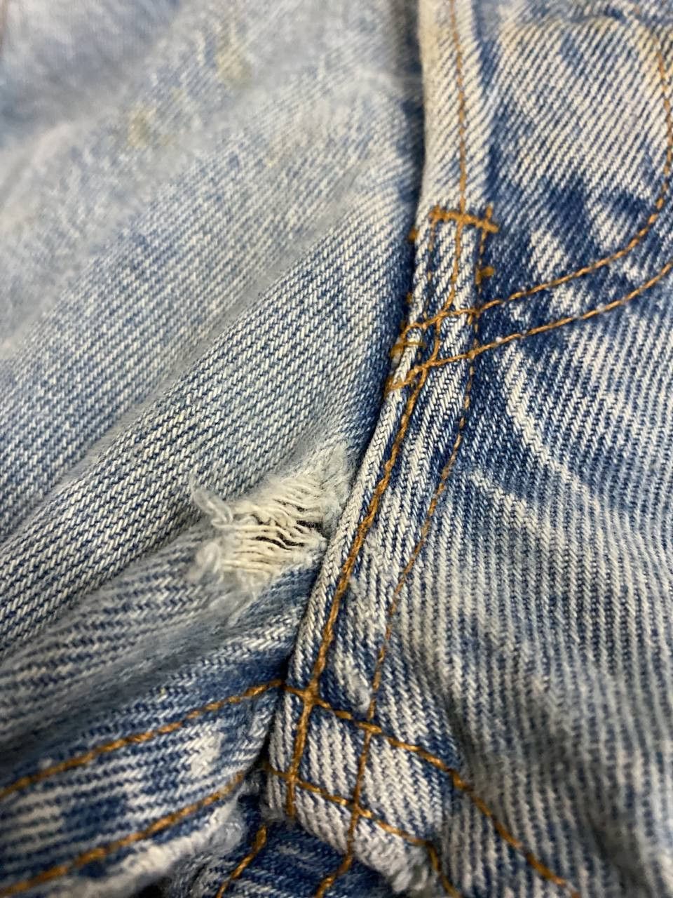 Levi's vintage levis 501 slightly distressed denim nice design Size US 36 / EU 52 - 18 Thumbnail
