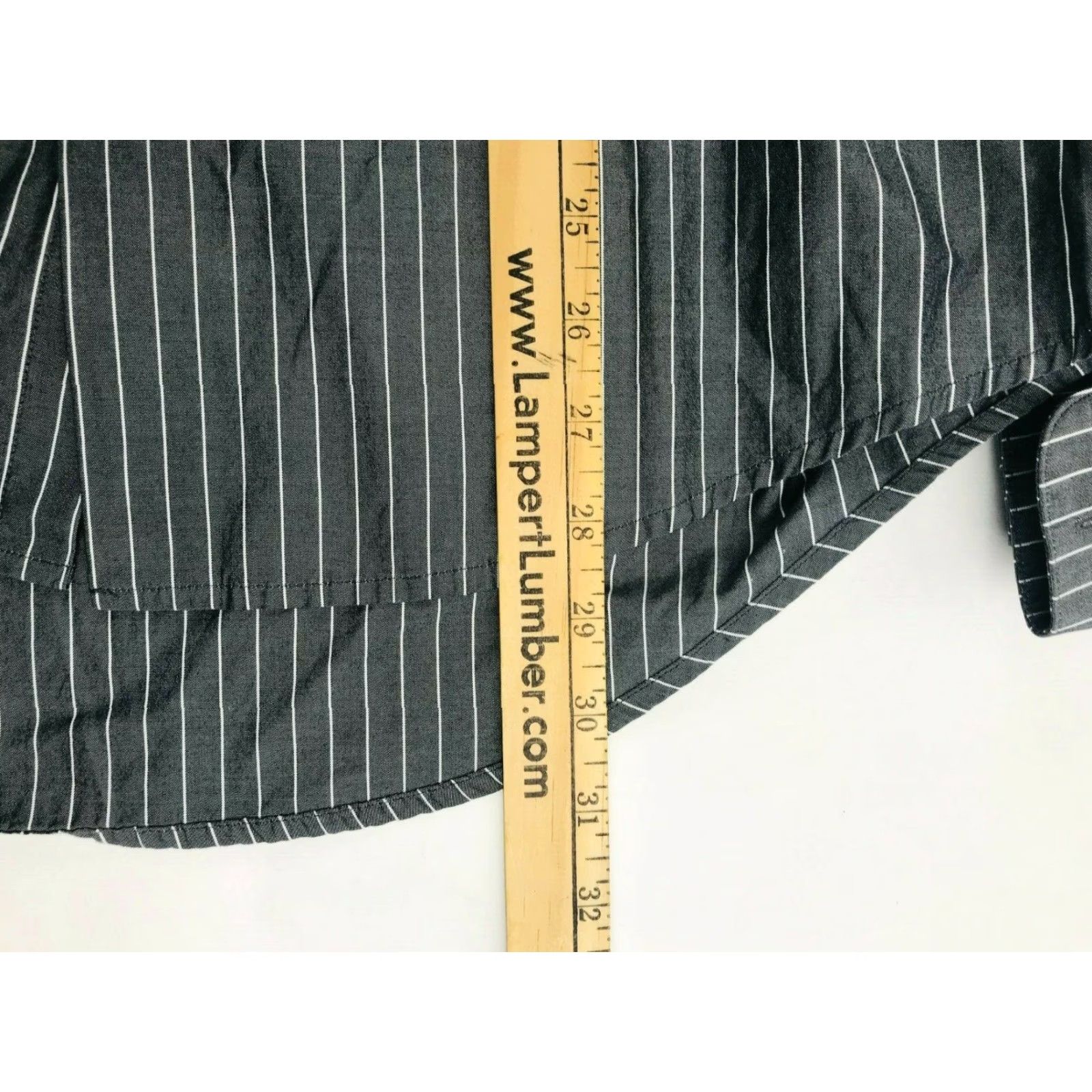 Perry Ellis Perry Ellis Shirt Men’s Size Large White Gray Long Sleeve Striped Button Up Size US L / EU 52-54 / 3 - 6 Thumbnail