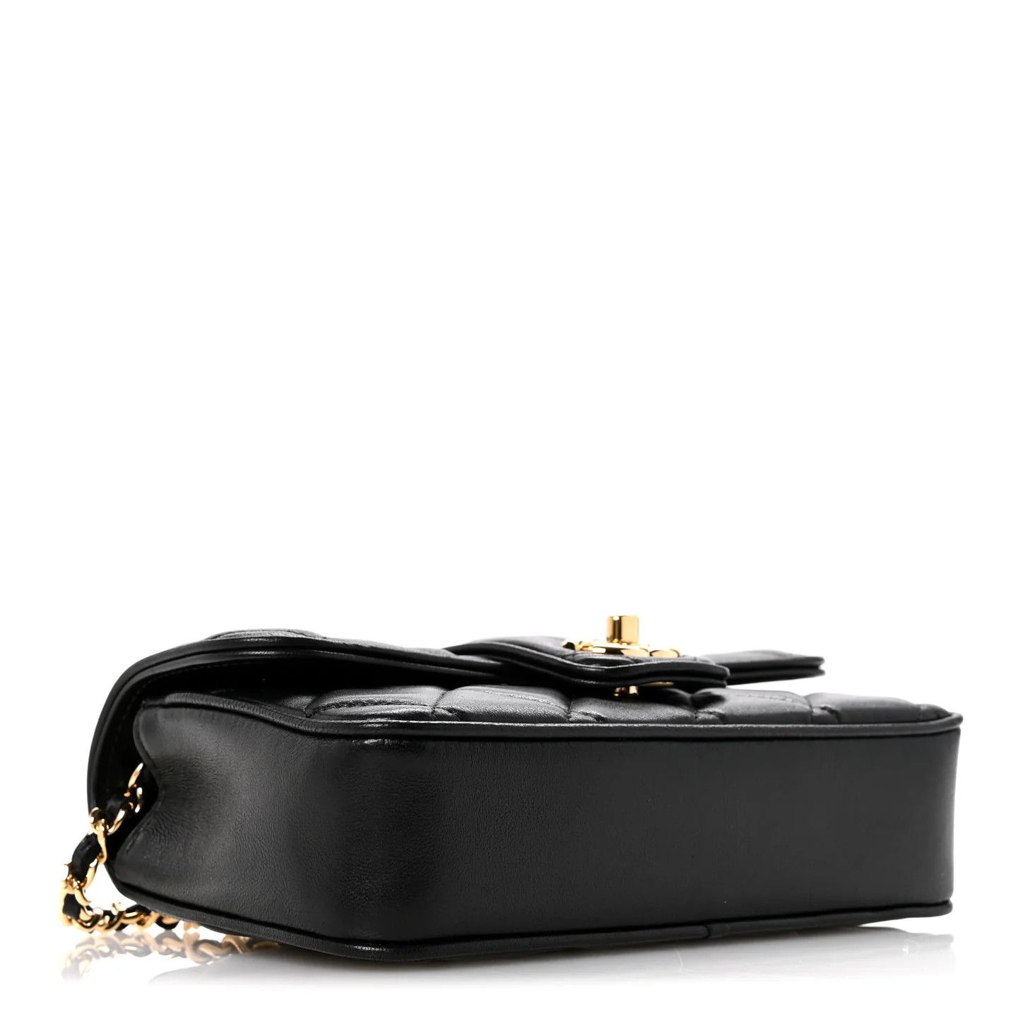 Chanel os11x0126 Size: OS / Lambskin Quilted Tab Mini Flap Black Size ONE SIZE - 4 Thumbnail