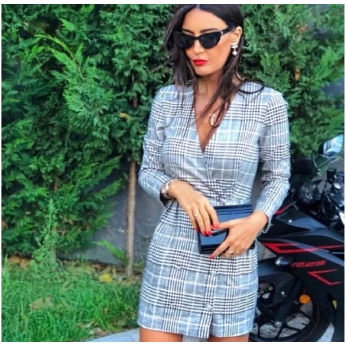 Zara ZARA BLOGGER FAVORITE PLAID BLAZER DRESS Size S / US 4 / IT 40 - 3 Thumbnail
