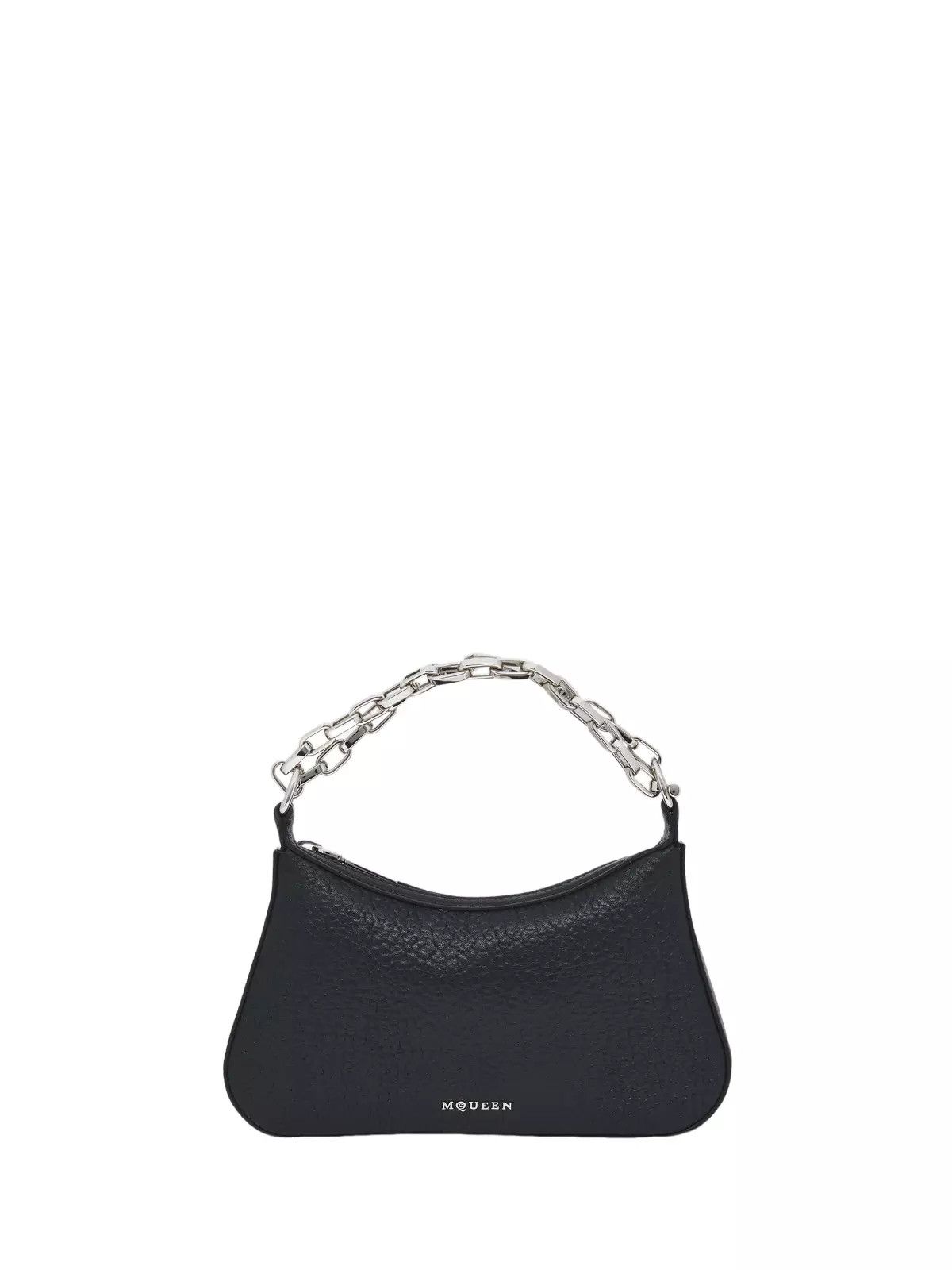 Alexander McQueen T-Bar Mini Black Leather Pouch Bag New