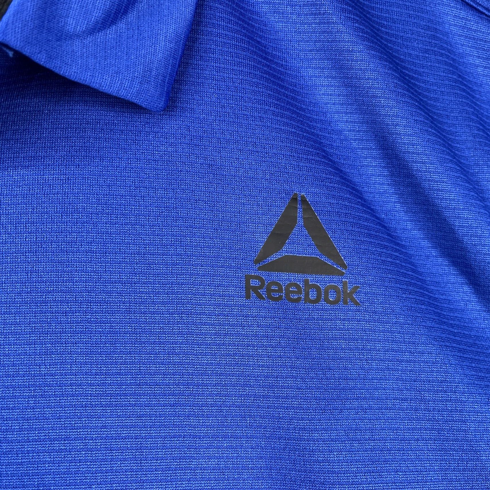Reebok Reebok Polo Shirt Mens 3XL Royal Blue Short Sleeve Collared Button Logo Stretch Performance Casual Workwear Size US XXL / EU 58 / 5 - 2 Thumbnail