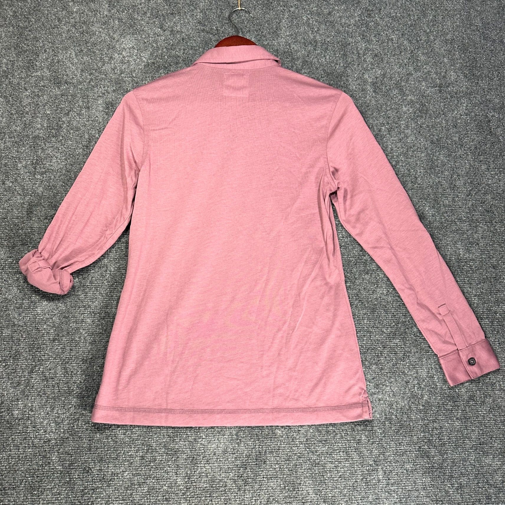 Vintage Linksoul Polo Shirt Mens S Long Sleeve Mauve Pink Knit Split Hem Roll Tab Shirt Mens S Pink Knit Polo Size US S / EU 44-46 / 1 - 7 Thumbnail