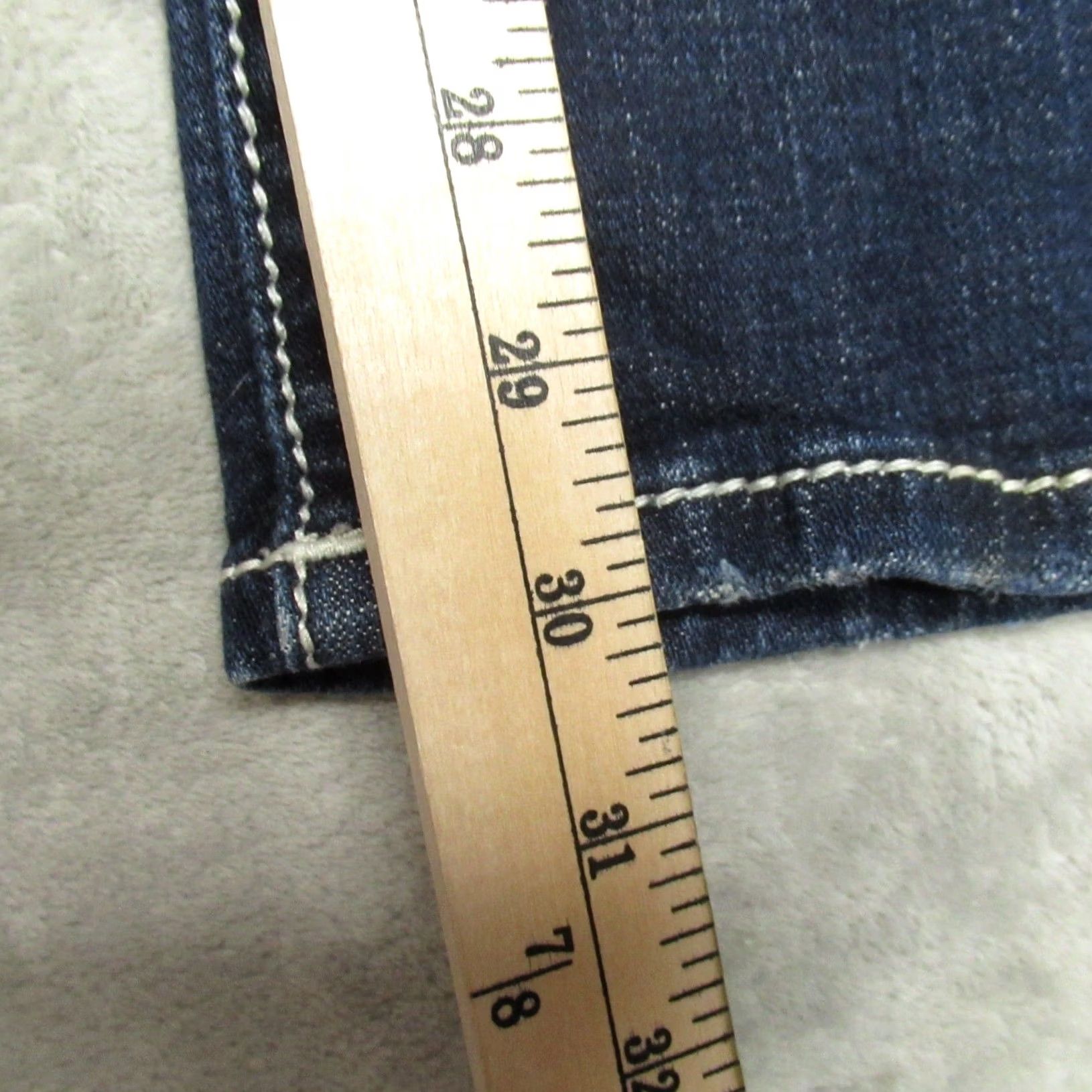 Miss Me Miss Me Jeans Women 29 Dark Wash Signature Skinny Distressed Denim Casual 30x30 Size 29" - 6 Thumbnail