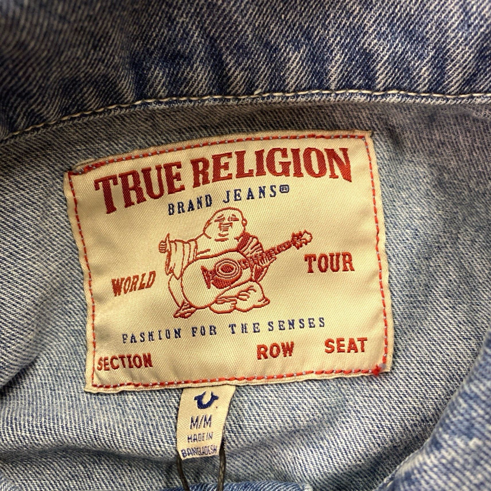 True Religion True Religion Jacket Denim Blue Wash Jesse SN Trucker Mens Medium NWT Jeans Coat Jacket Properly Pockets Collared Button Denim Mens Size US 31 - 2 Thumbnail