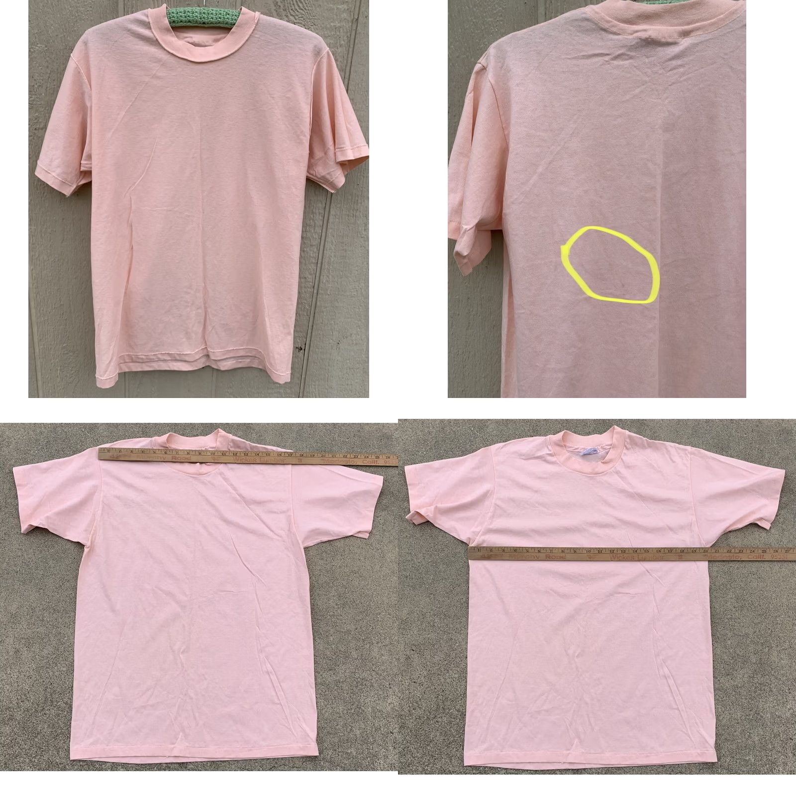Hanes VINTAGE Hanes Fifty Fifty T-Shirt Men Regular L Pastel Solid 1980s USA Single Stitch Size US L / EU 52-54 / 3 - 10 Thumbnail