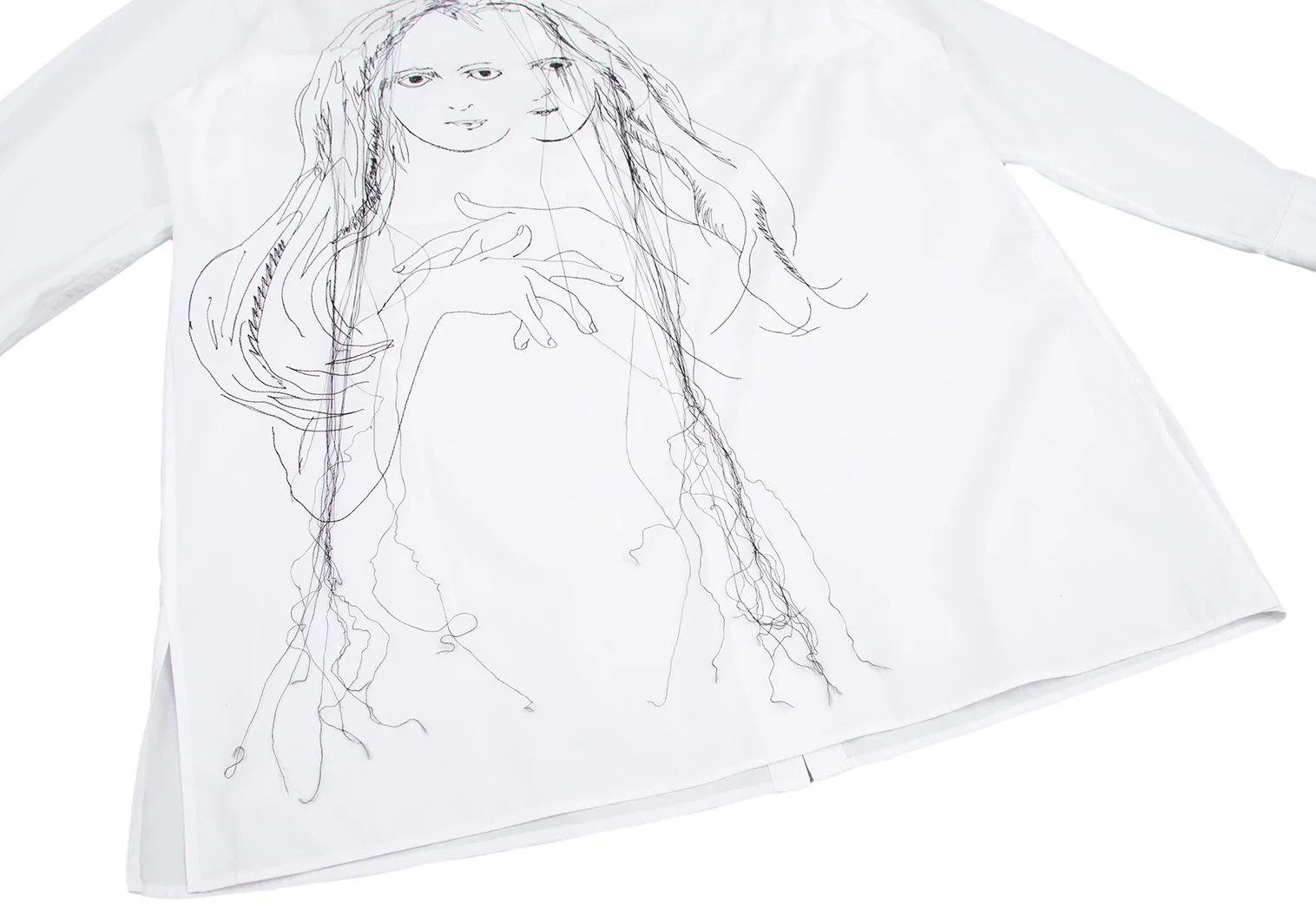 Yohji Yamamoto Yohji Yamamoto Double-Faced Stitch Embroidered Shirt Size US S / EU 44-46 / 1 - 10 Thumbnail