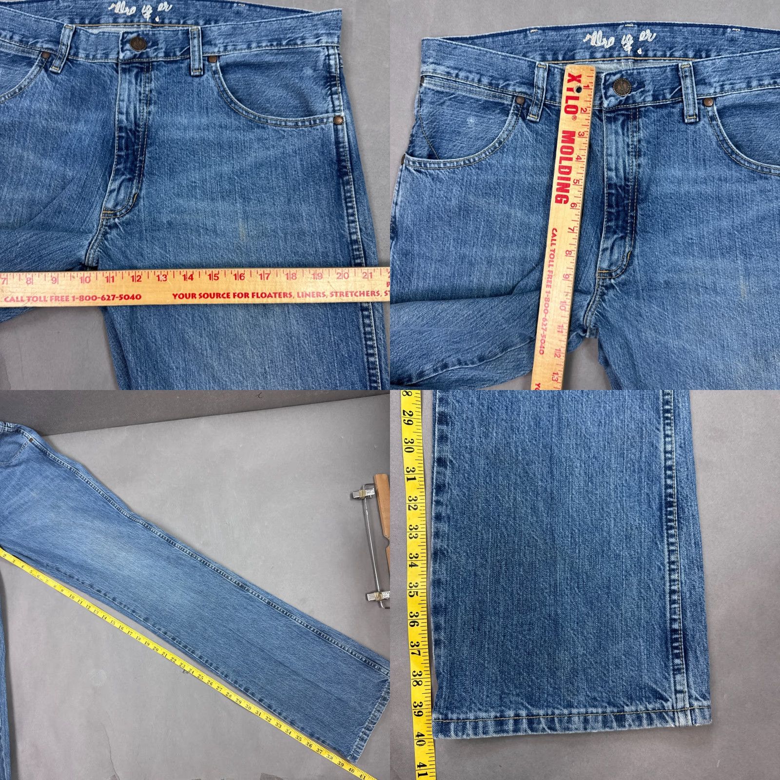 Wrangler Wrangler Jeans Mens 34x38 Blue Retro Bootcut Slim Western Denim Pant Cowboy Work Size US 34 / EU 50 - 9 Thumbnail