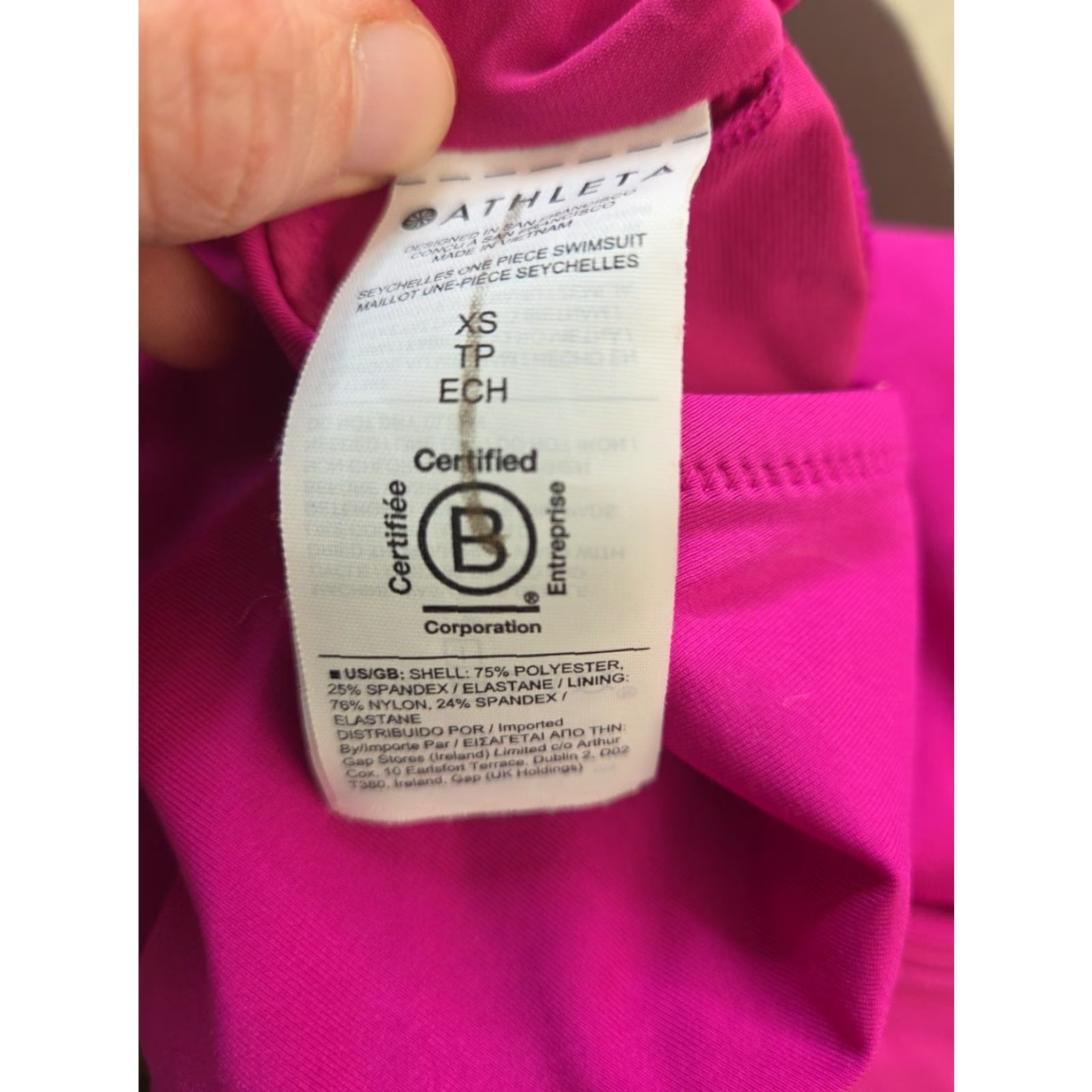 Athleta Athleta One Piece Swimsuit XS Pink V Neck Sleeveless Athletic Lined Slimming Womens Size ONE SIZE - 4 Thumbnail