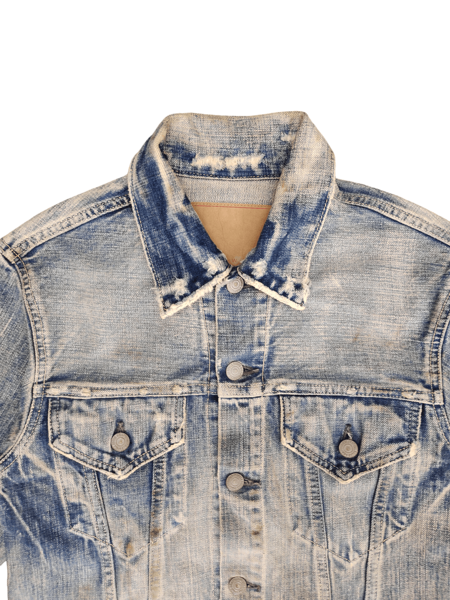 Number (N)ine × Undercover 1990s Spellbound Clawmark Distress Faded Denim Jacket Size US S / EU 44-46 / 1 - 3 Thumbnail