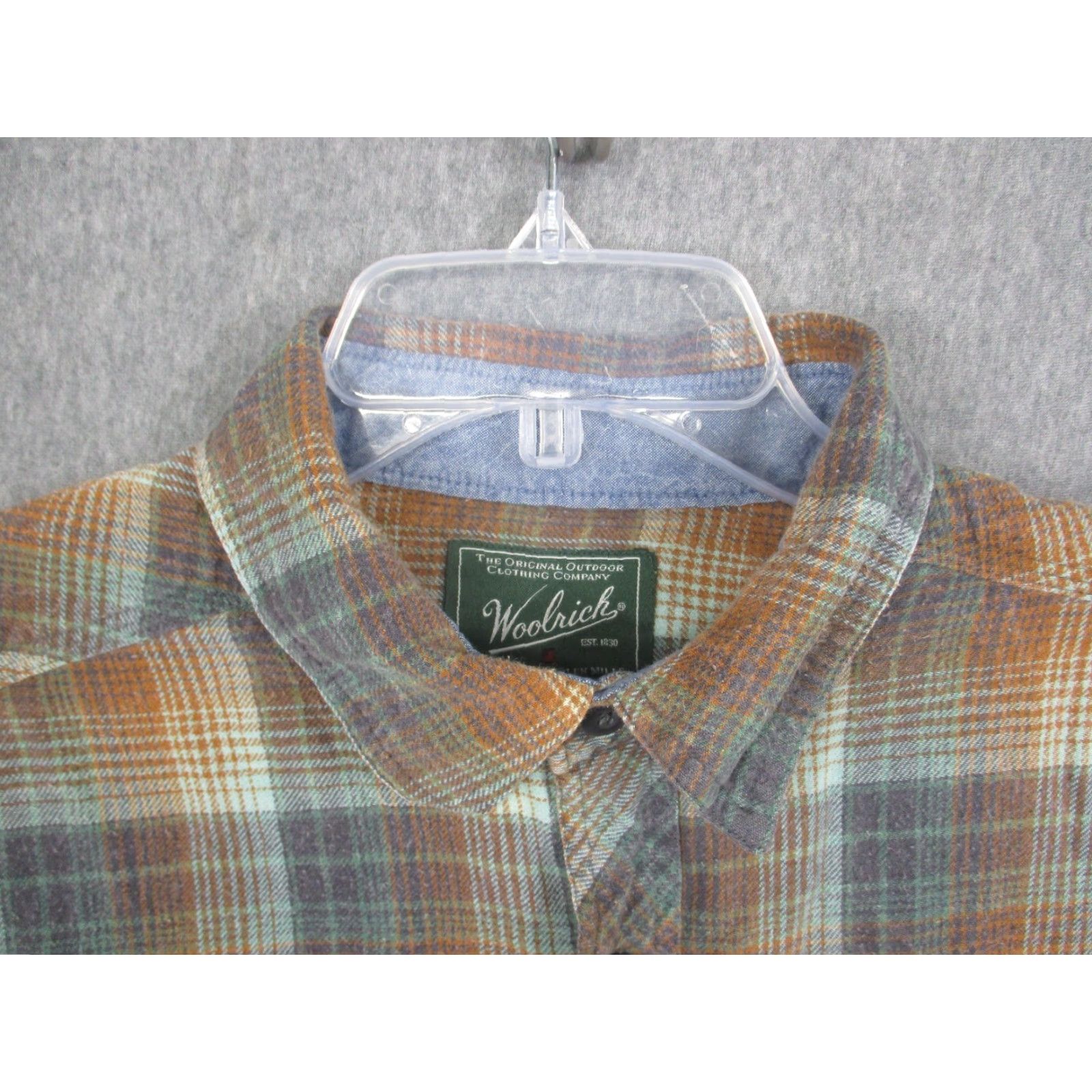 Vintage Woolrich Shirt Mens Large Orange Green Plaid Flannel Button Down Long Sleeve Size US L / EU 52-54 / 3 - 2 Thumbnail