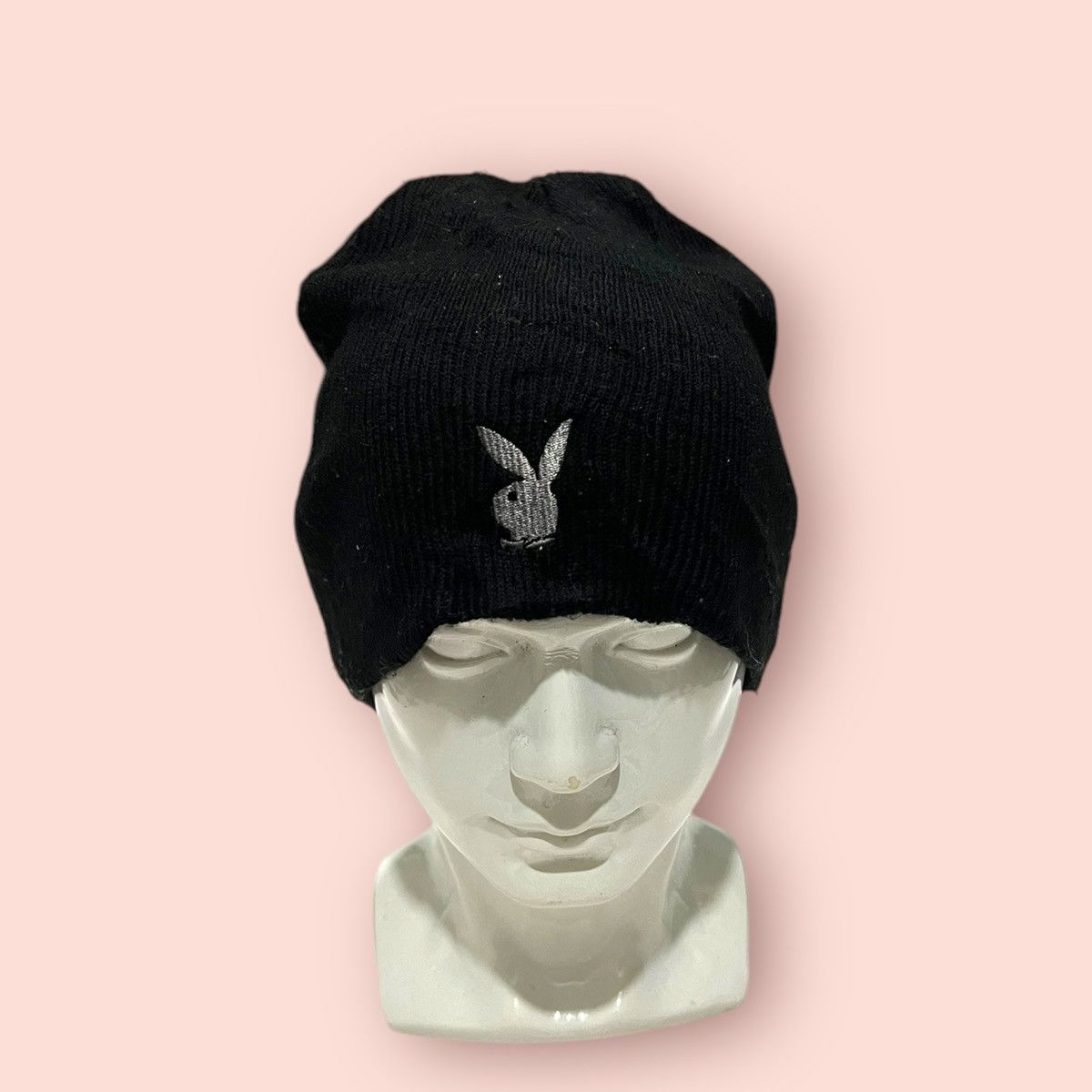 Playboy × Vintage VINTAGE PLAYBOY SILVER BUNNY LOGO BEANIE Size ONE SIZE - 1 Thumbnail