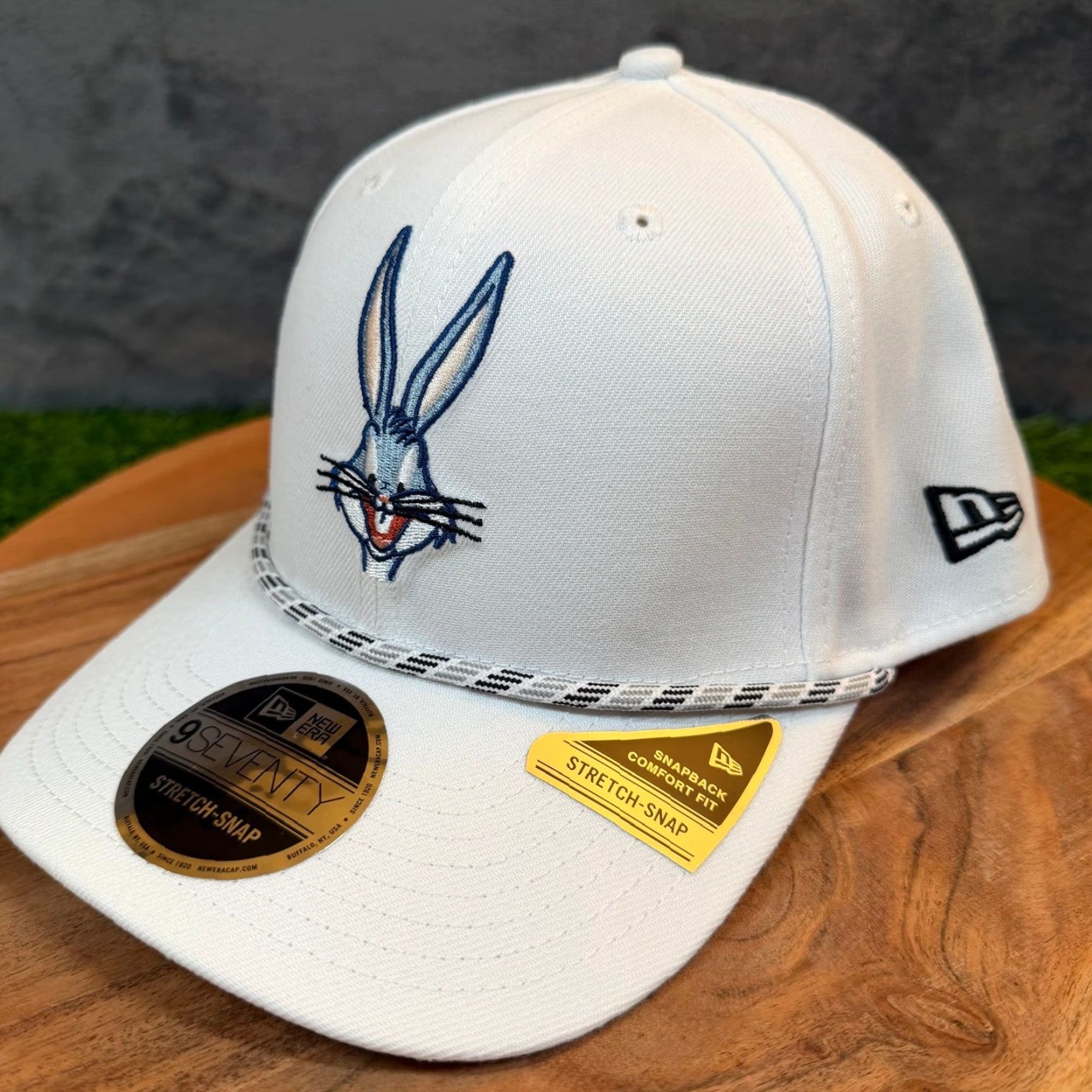 New Era New Era Bugs Bunny Looney Tunes Hat Cap 9SEVENTY Rope Snapback White Mens One Size Adjustable Stretch Cap Size ONE SIZE - 2 Thumbnail