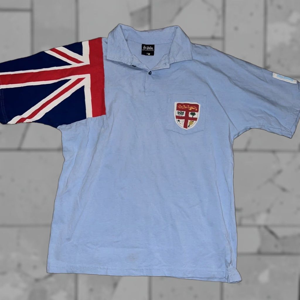 Vintage VINTAGE Kai Veikau Flag Polo Shirt Mens 2XL Blue Flag Polo Shirt Mens 2XL VINTAGE Kai Veikau British Flag Polo Shirt Mens 2XL Blue Size US XXL / EU 58 / 5 - 1 Thumbnail