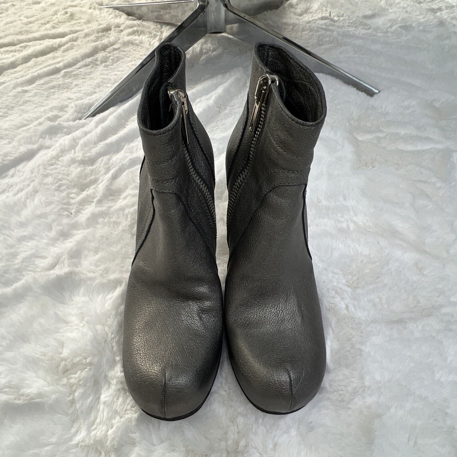 Rick Owens RICK OWENS-Leather Metallic Bootie/Heel’s- 37Made In Italy Size US 7 / IT 37 - 4 Thumbnail