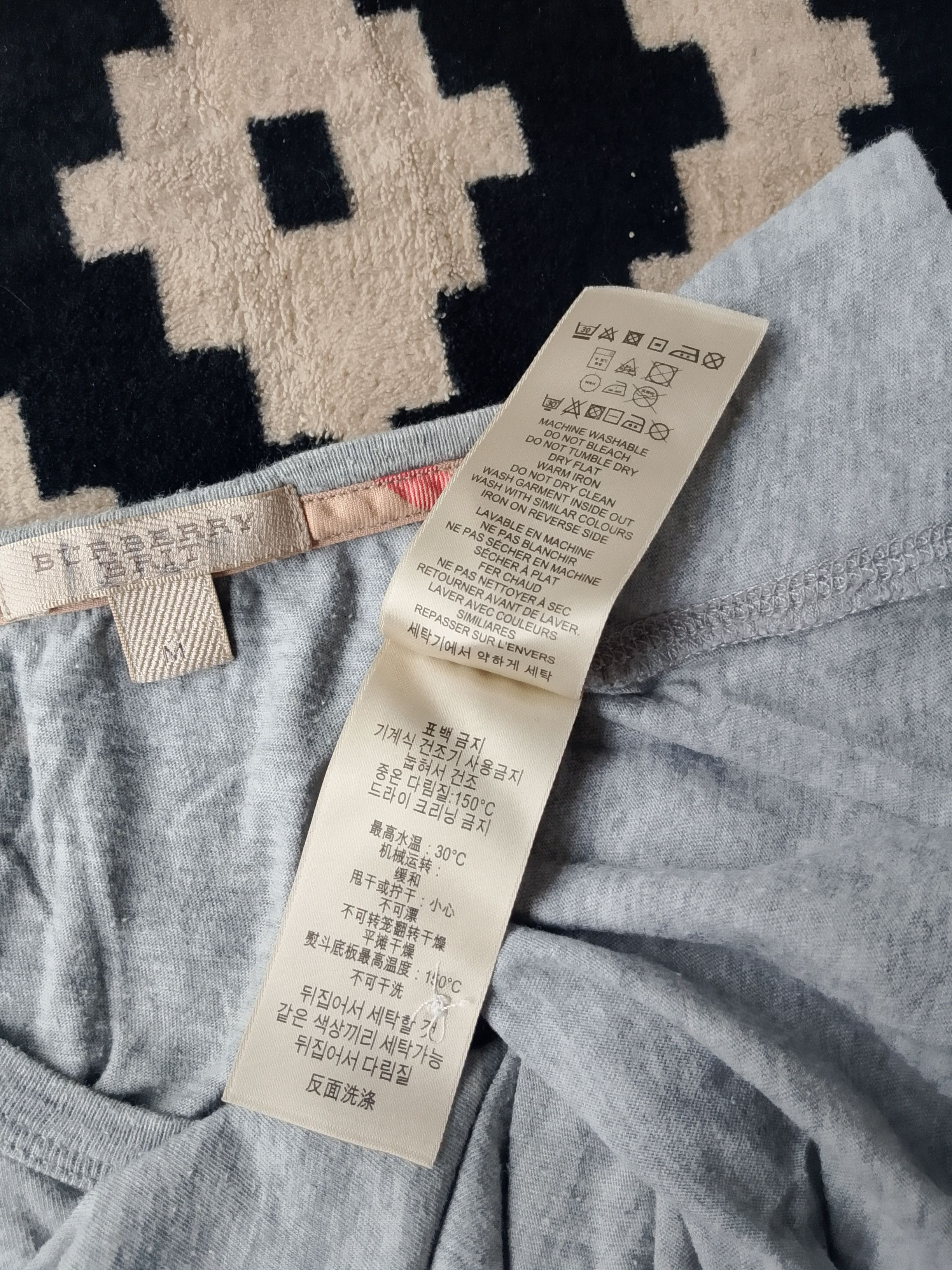 Burberry Burberry Grey Cotton Long Sleeve Henley Knight Embroidery Size US M / EU 48-50 / 2 - 8 Thumbnail