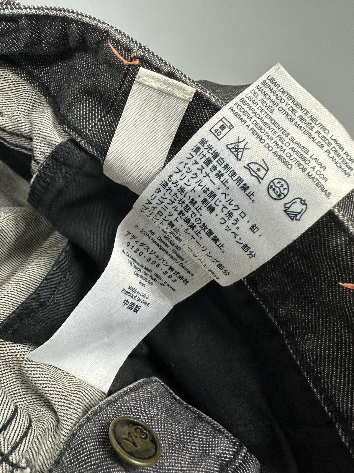Designer × Yohji Yamamoto Y-3 007 Yohji Yamamoto Black Denim Size US 32 / EU 48 - 9 Thumbnail