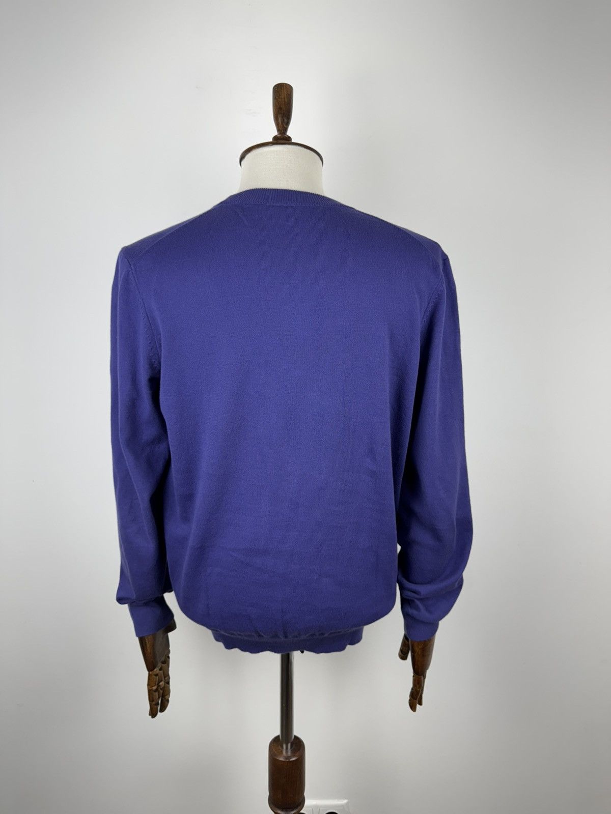 Hugo Men’s Hugo Boss V-Neck Wool Sweater Purple Jumper size L Size US L / EU 52-54 / 3 - 4 Thumbnail